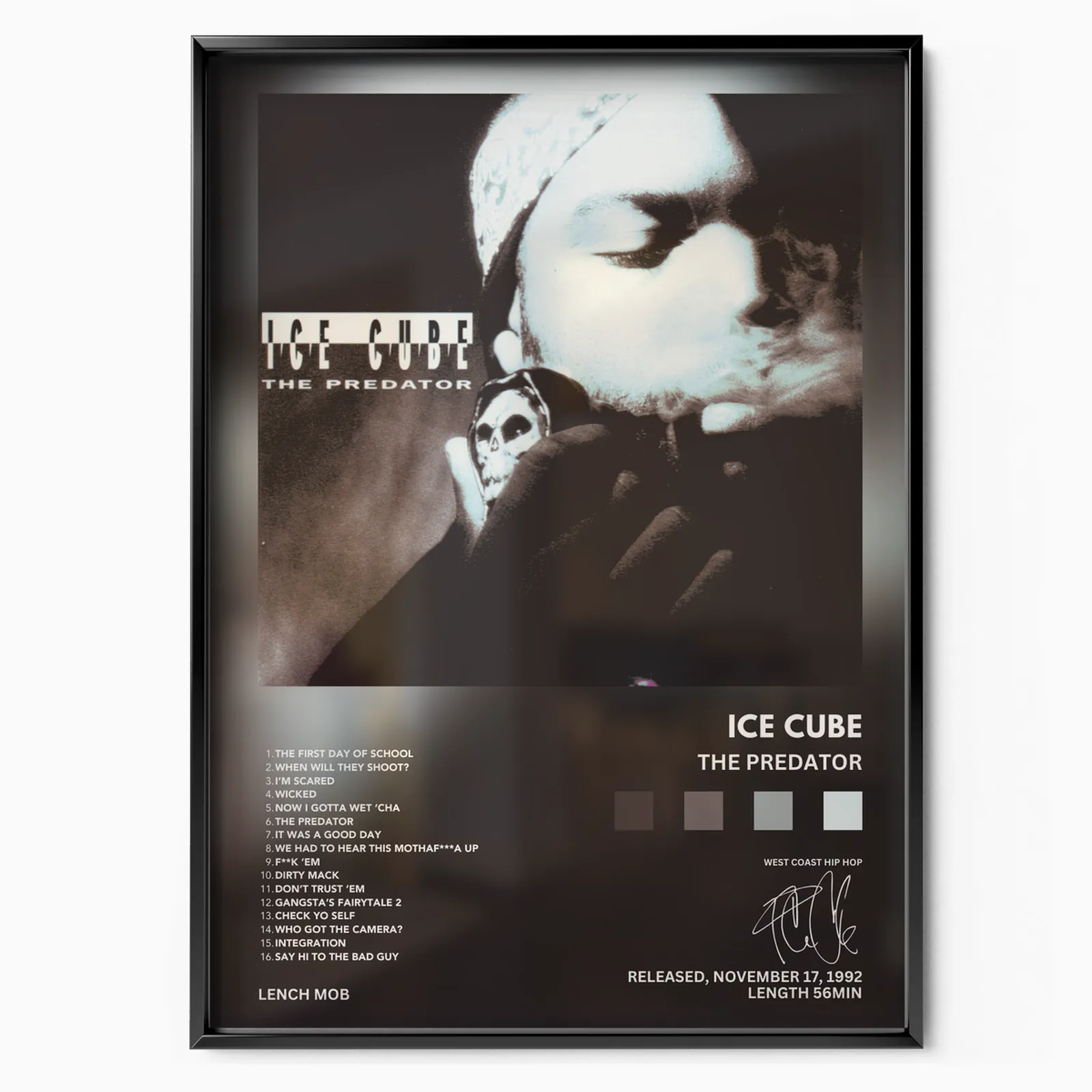 Ice Cube - The Predator poster, museum grade matte print