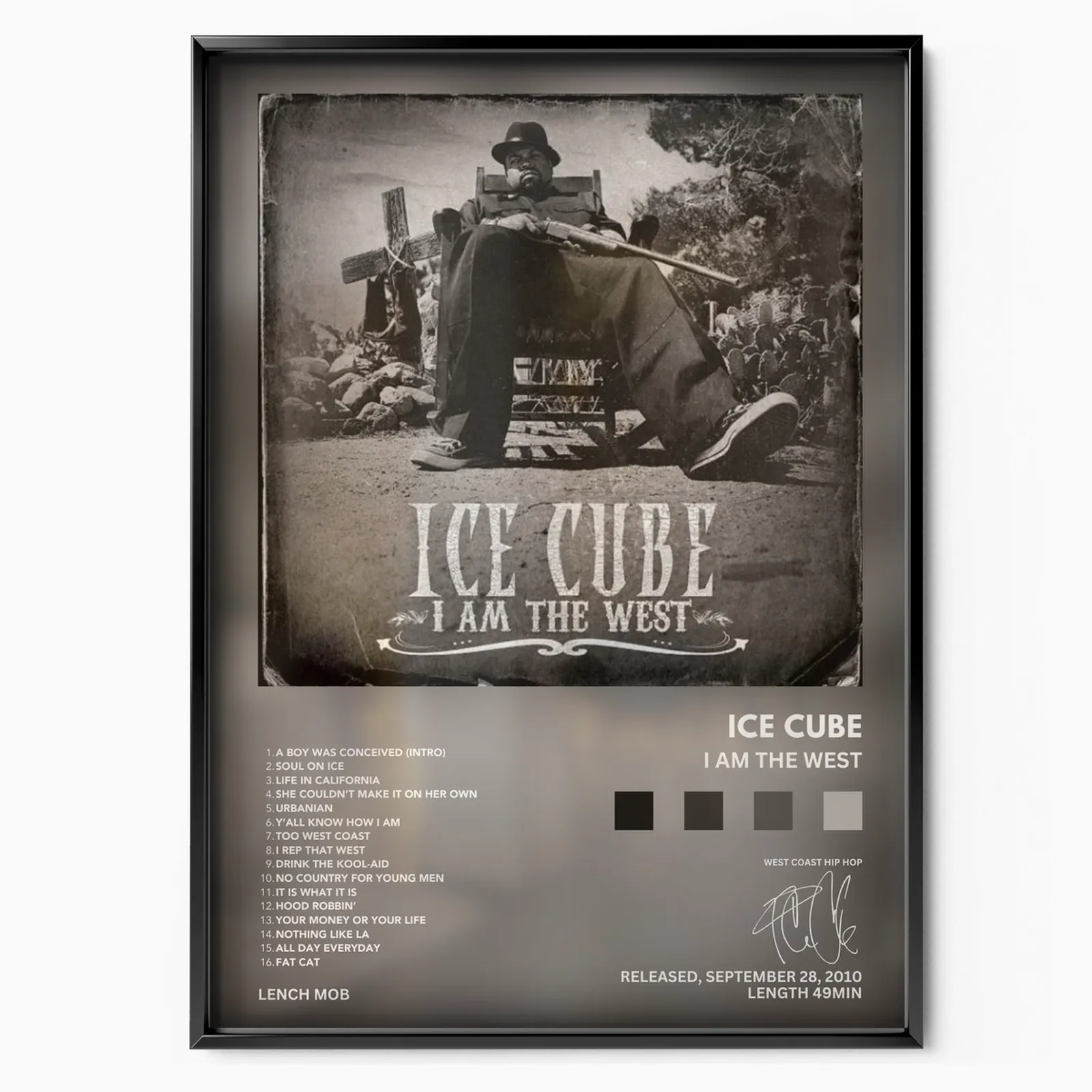 Ice Cube - I Am the West poster, museum grade matte print