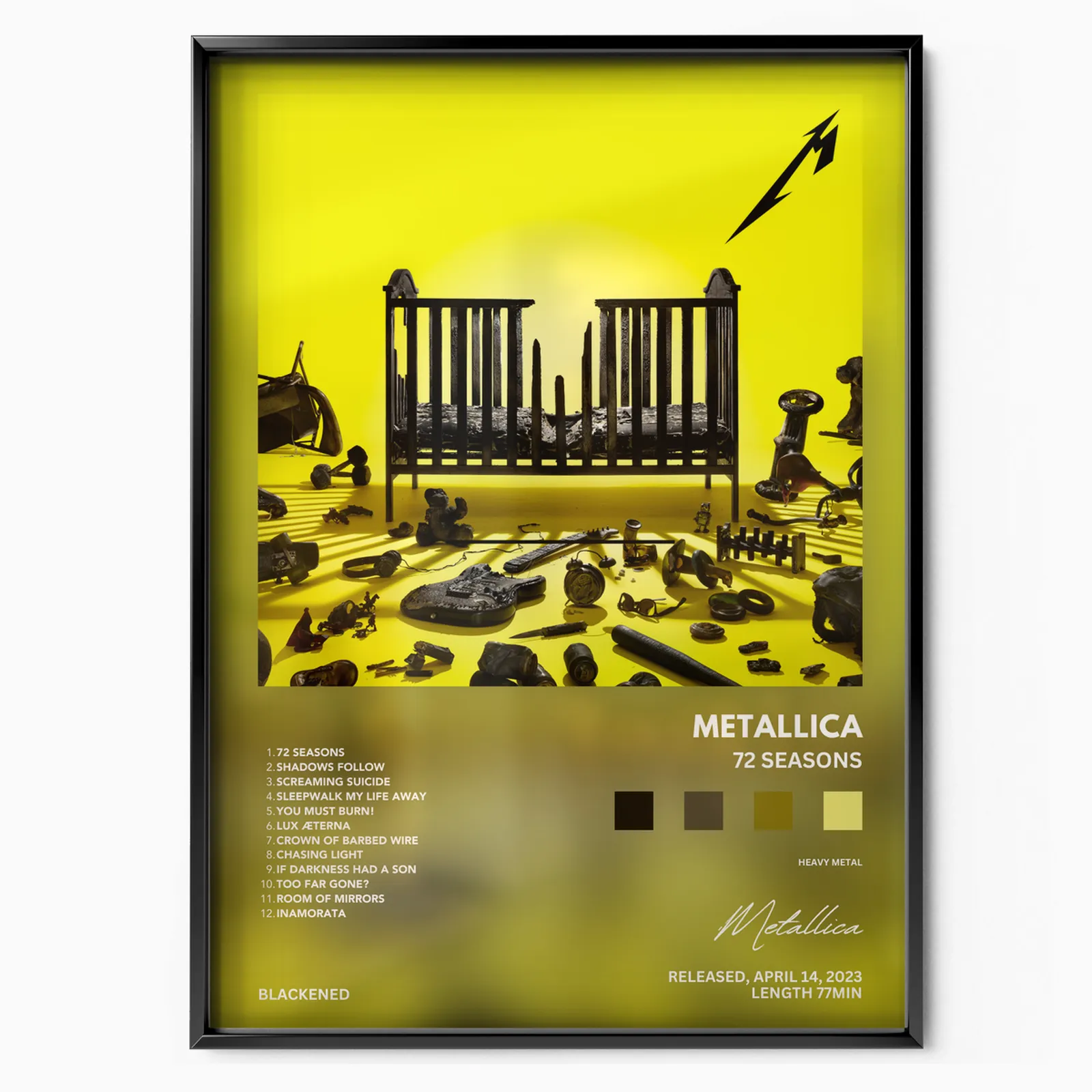 Metallica - 72 Seasons poster, museum grade matte print