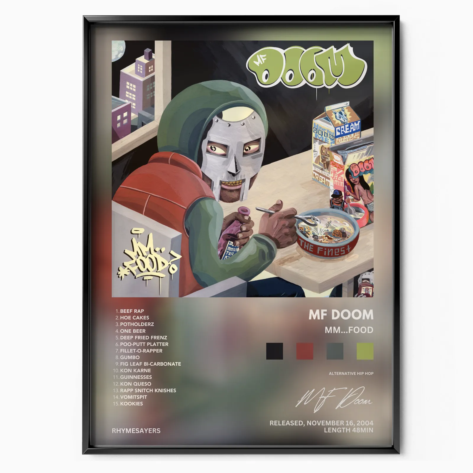 Mm...Food Cover poster, museum grade matte print