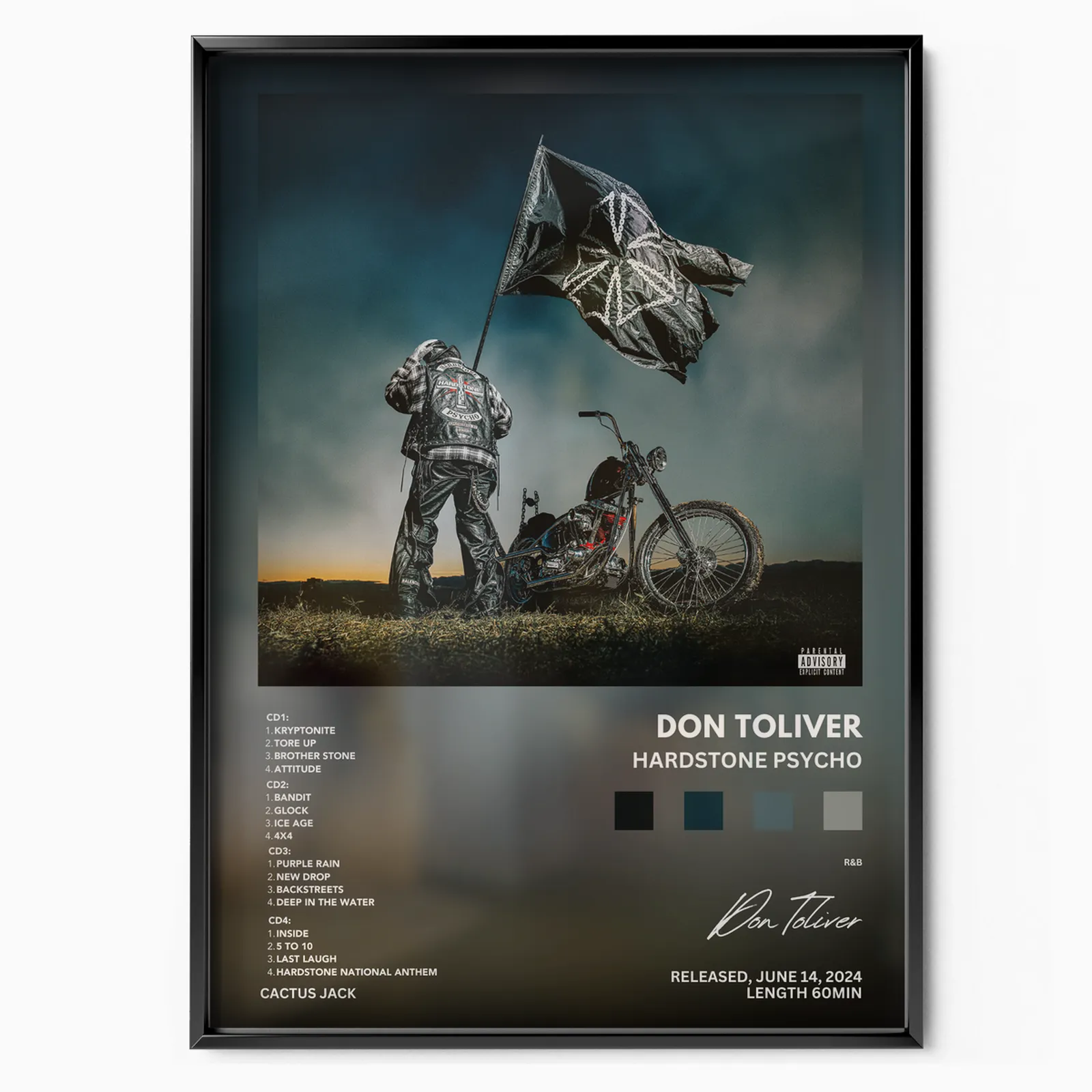 Hardstone Psycho Album poster, museum grade matte print