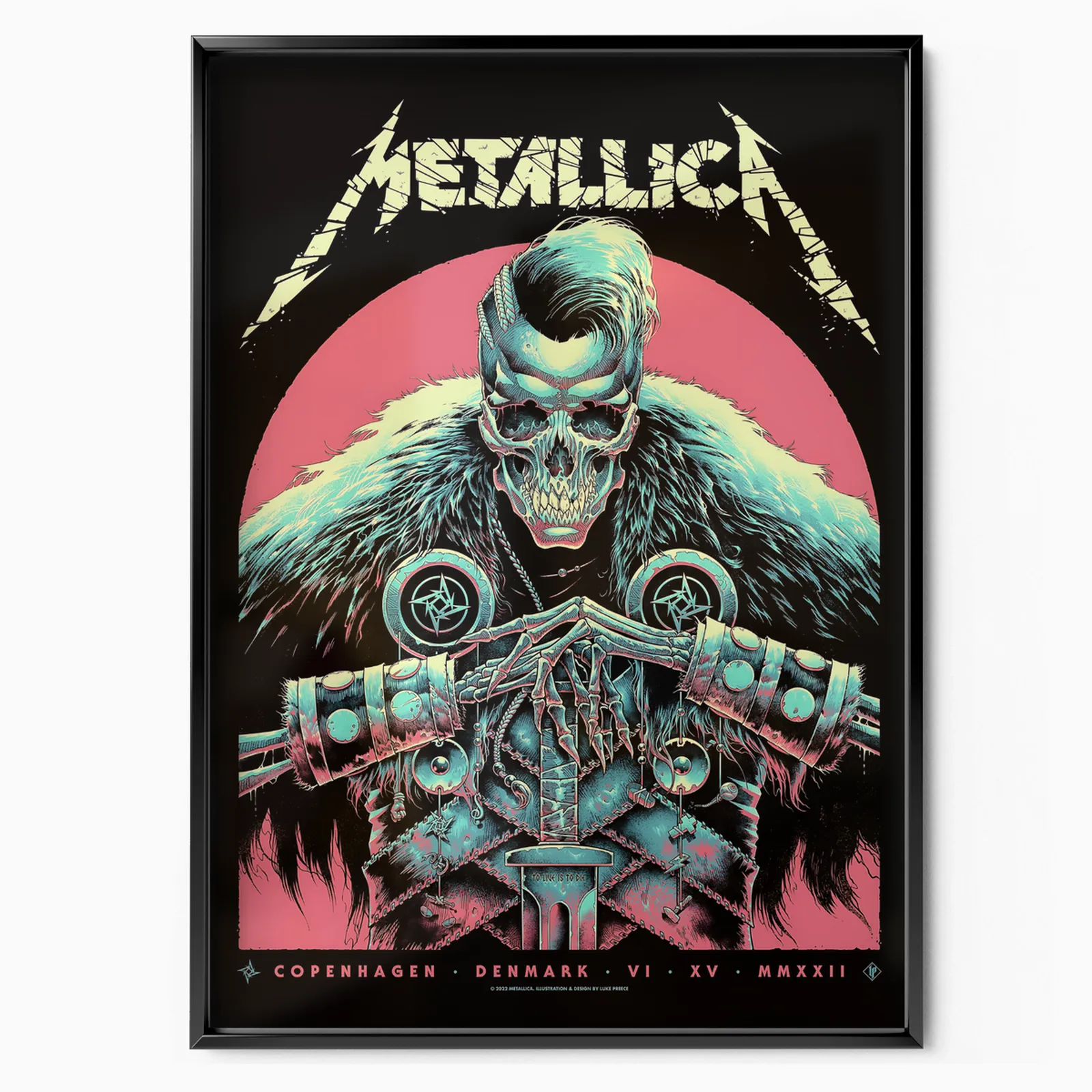 Metallica Copenhague poster, museum grade matte print