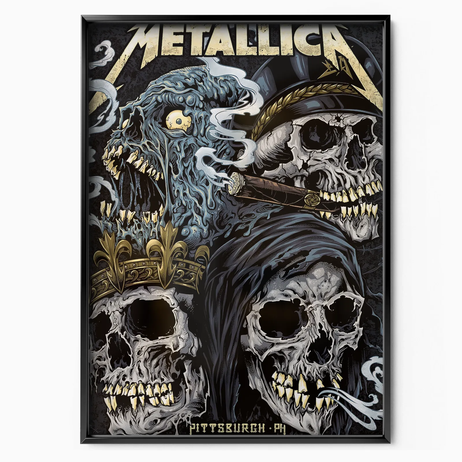 Metallica Skulls poster, museum grade matte print