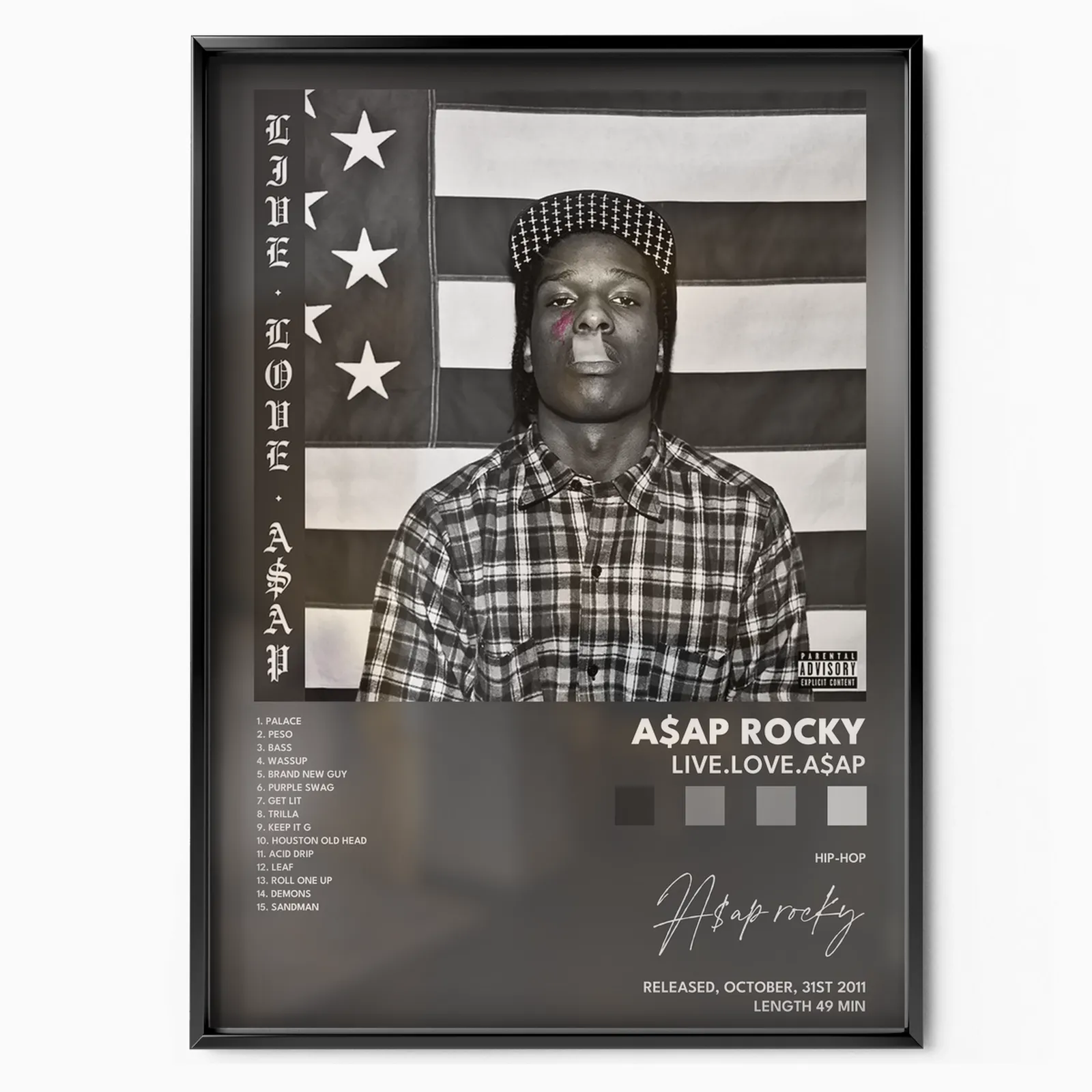 Live Love Album poster, museum grade matte print