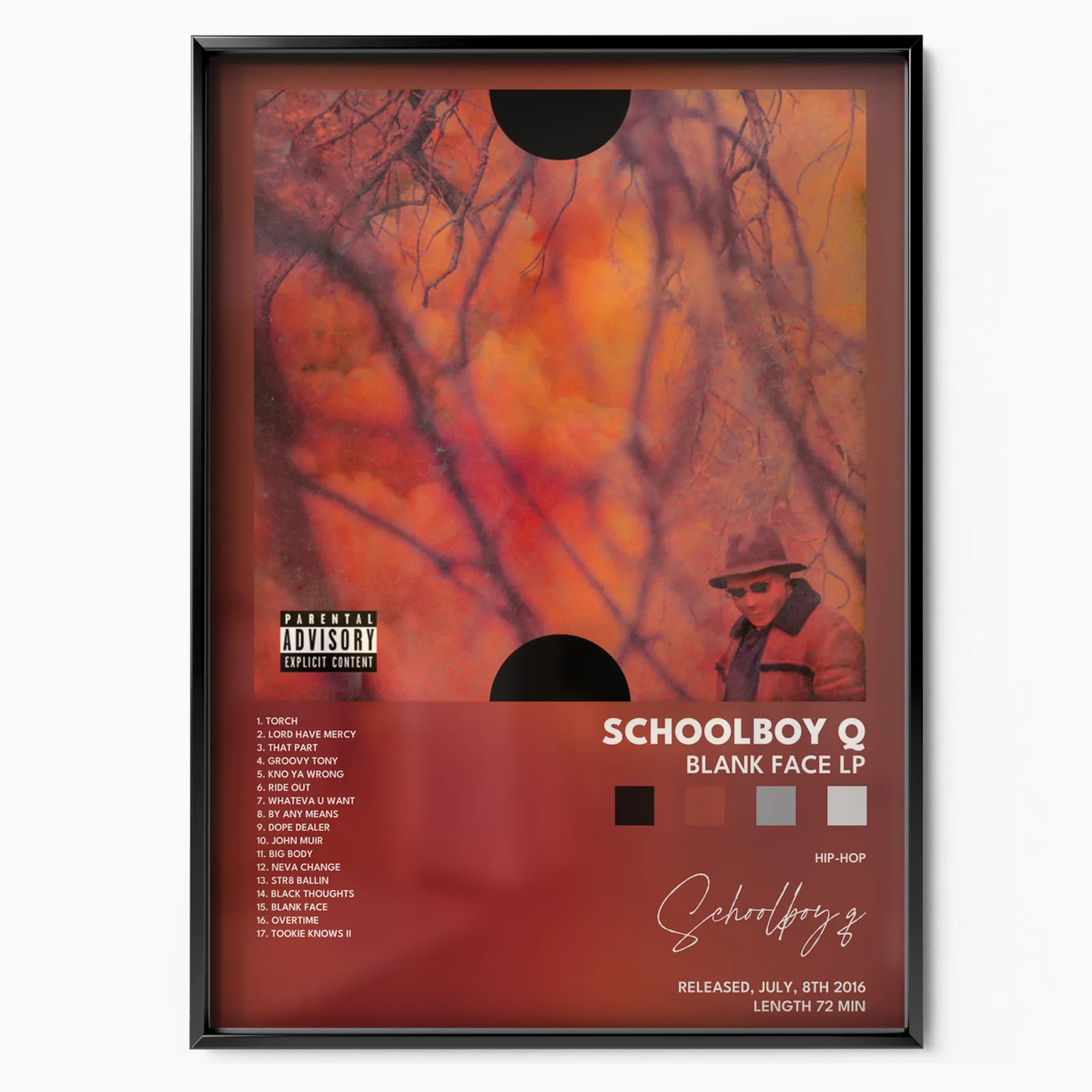 Schoolboy Q - Blank Face LP poster