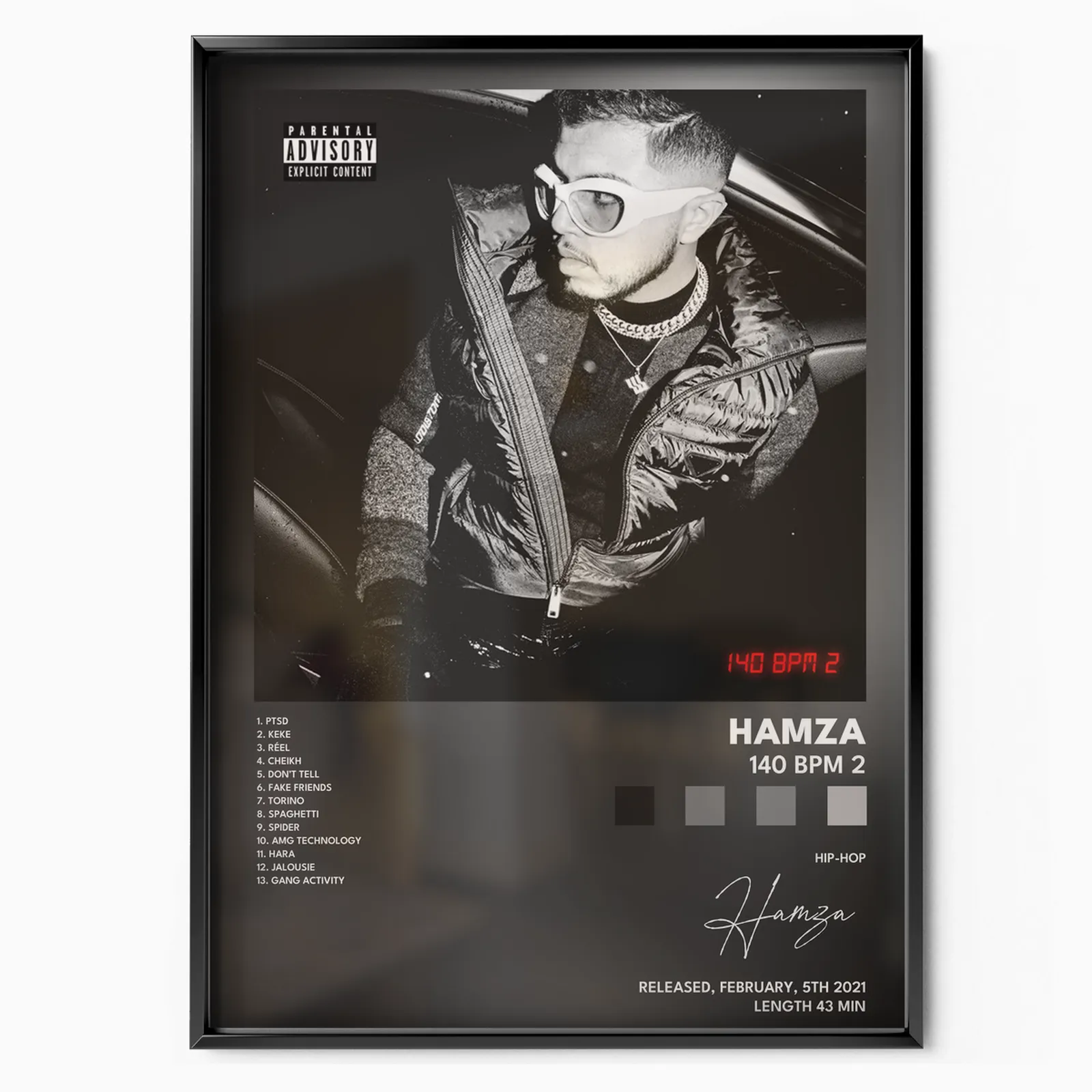 Hamza - 140 BPM 2 poster, museum grade matte print