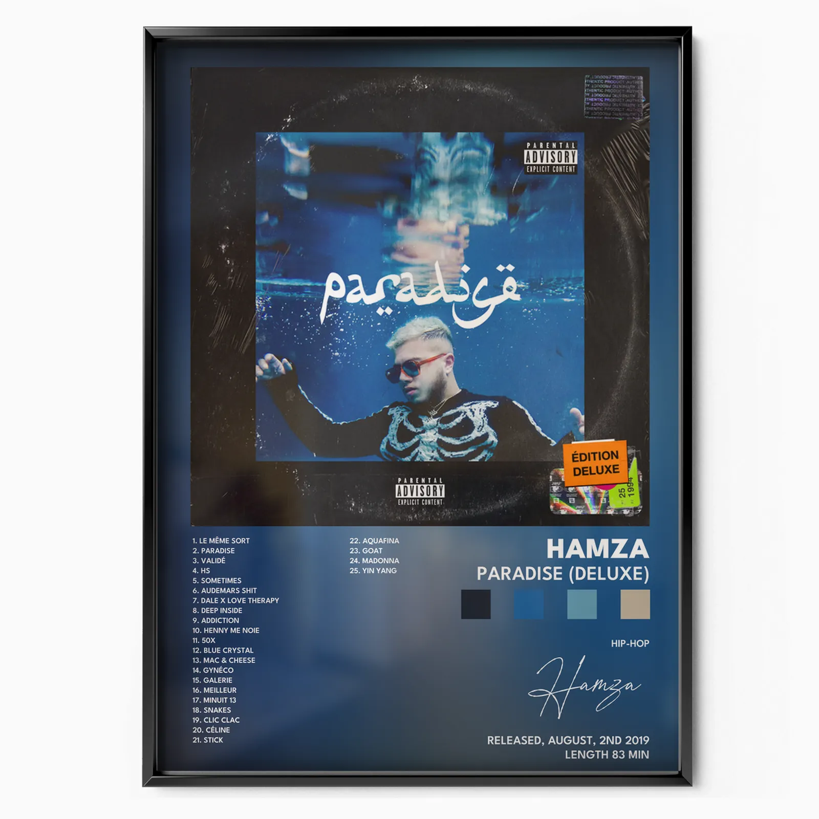 Hamza - Paradise Deluxe poster, museum grade matte print