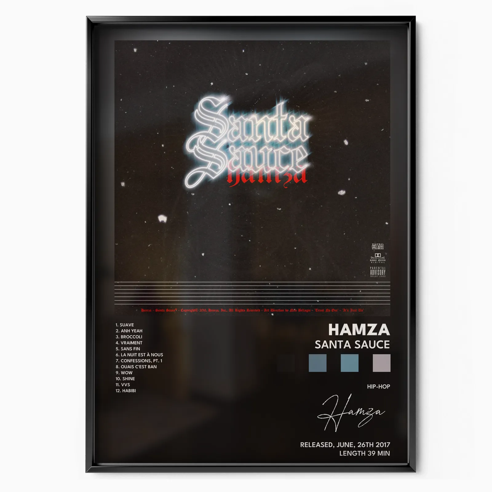 Hamza - Santa Sauce poster, museum grade matte print