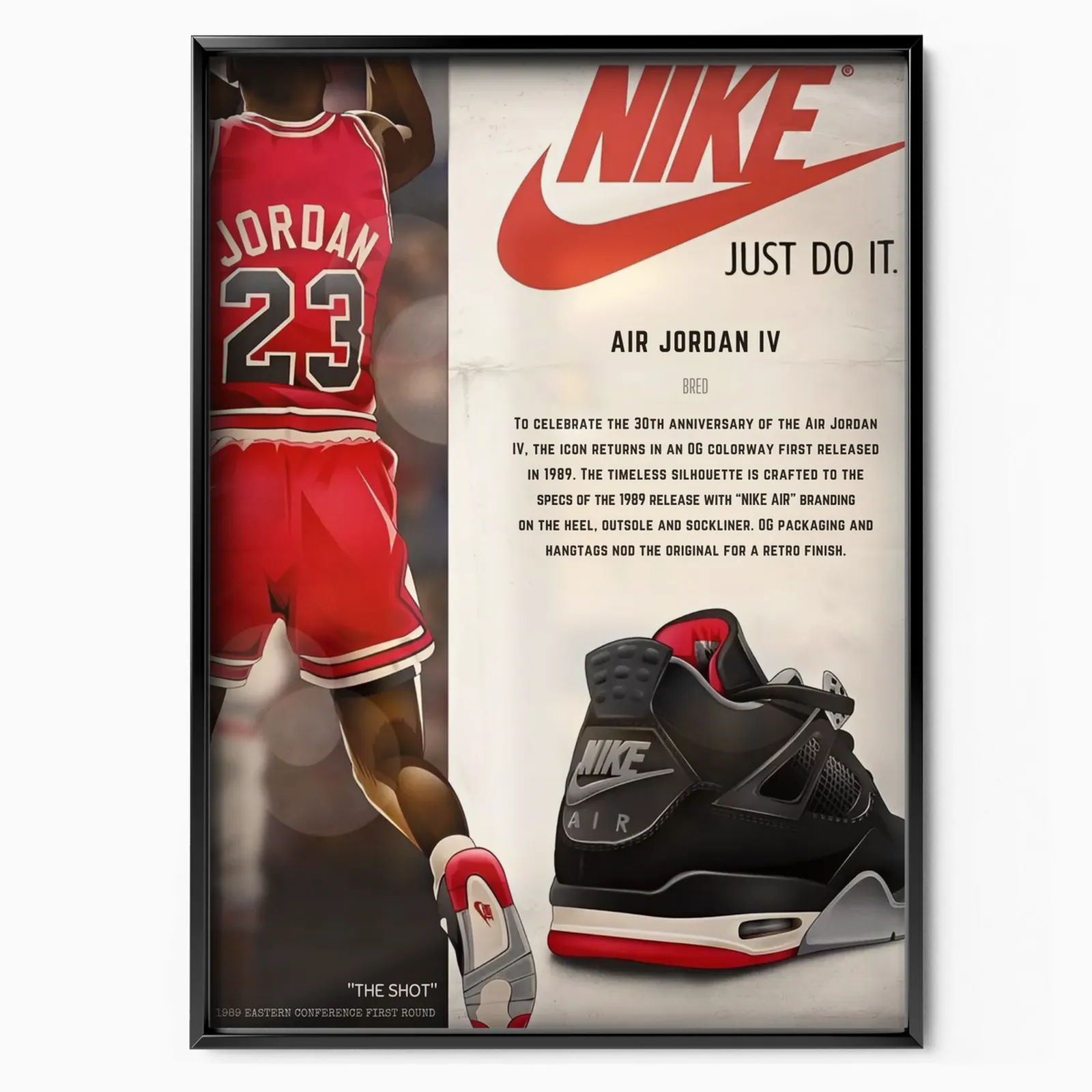 NIKE 'AIR JORDAN IV' poster, impressão mate de qualidade de museu