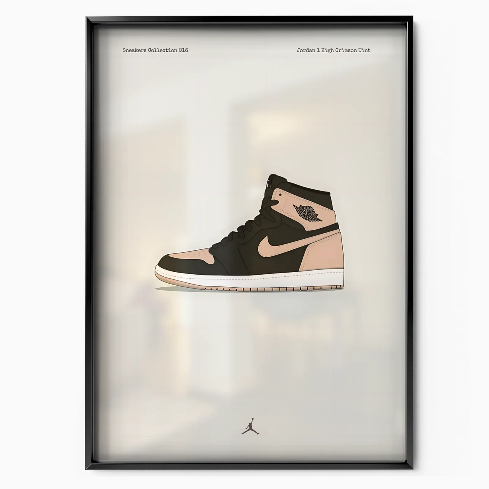 Jordan 1 High Crimson Tint poster, museum grade matte print