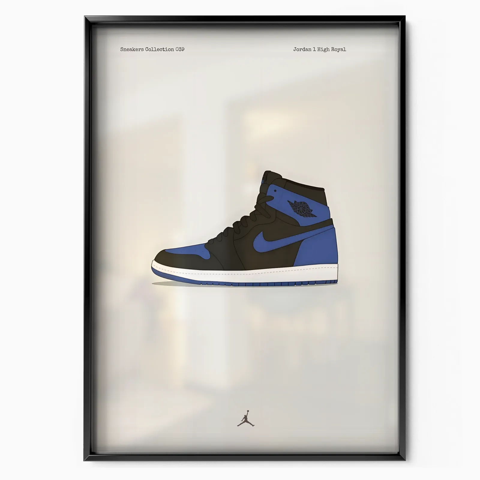 Jordan 1 High Royal poster, museum grade matte print