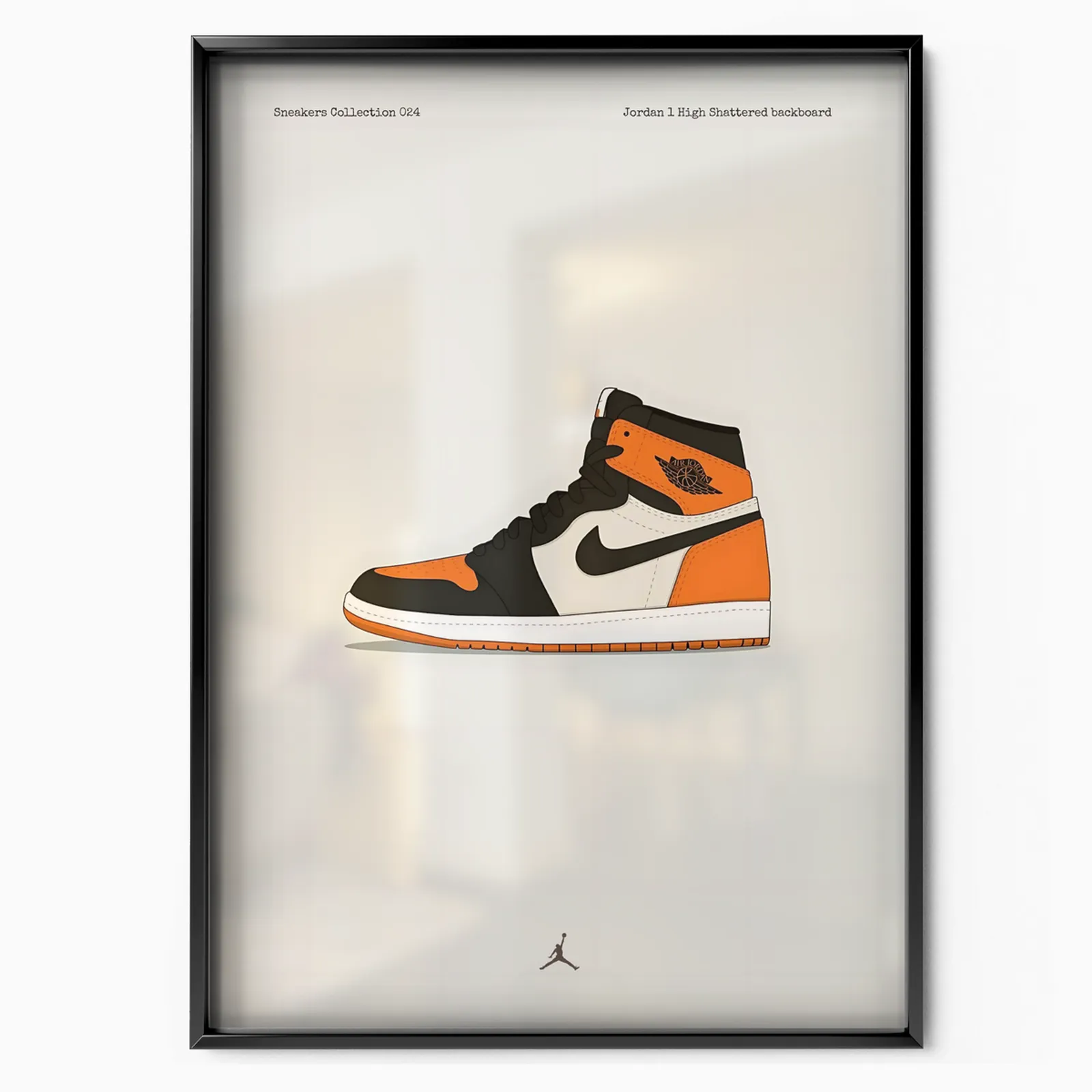 Jordan 1 High Shattered backboard poster, museum grade matte print