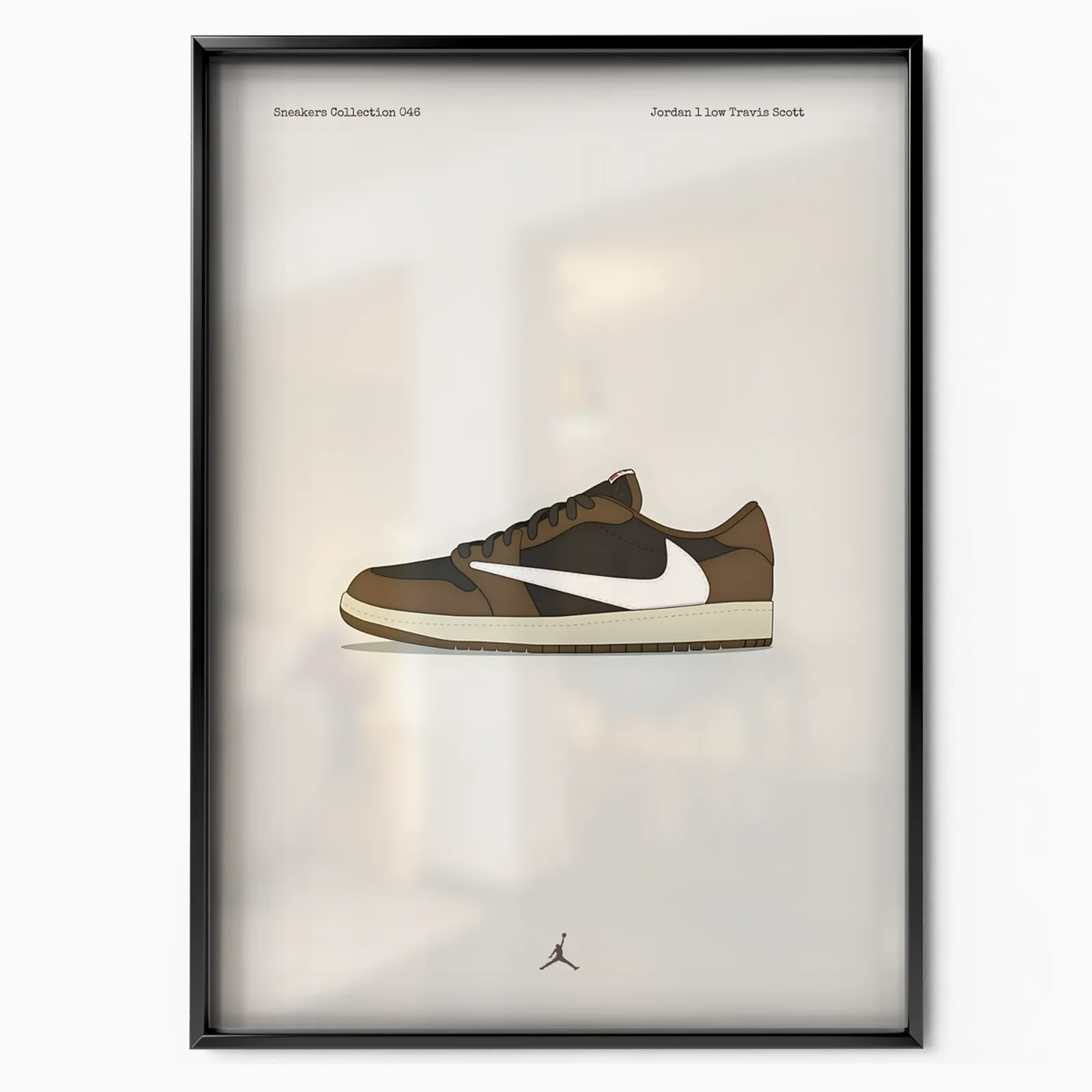 Jordan 1 low Travis Scott poster, museum grade matte print