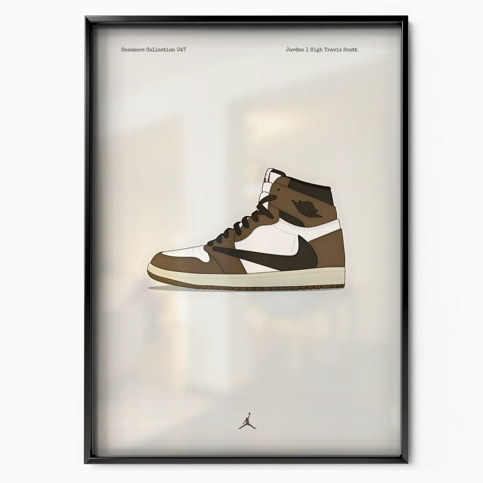 Jordan 1 High Travis Scott poster, museum grade matte print