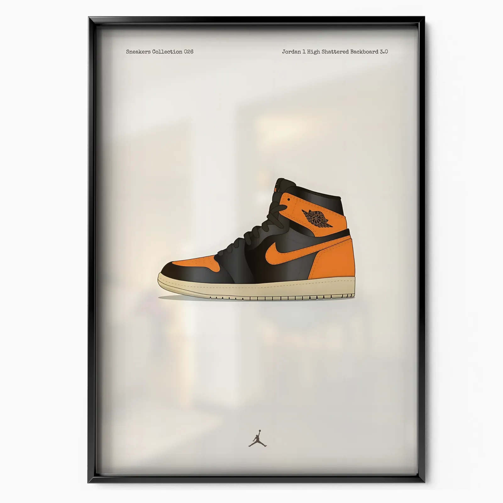 Jordan 1 High Shattered Backboard 3.0 poster, museum grade matte print
