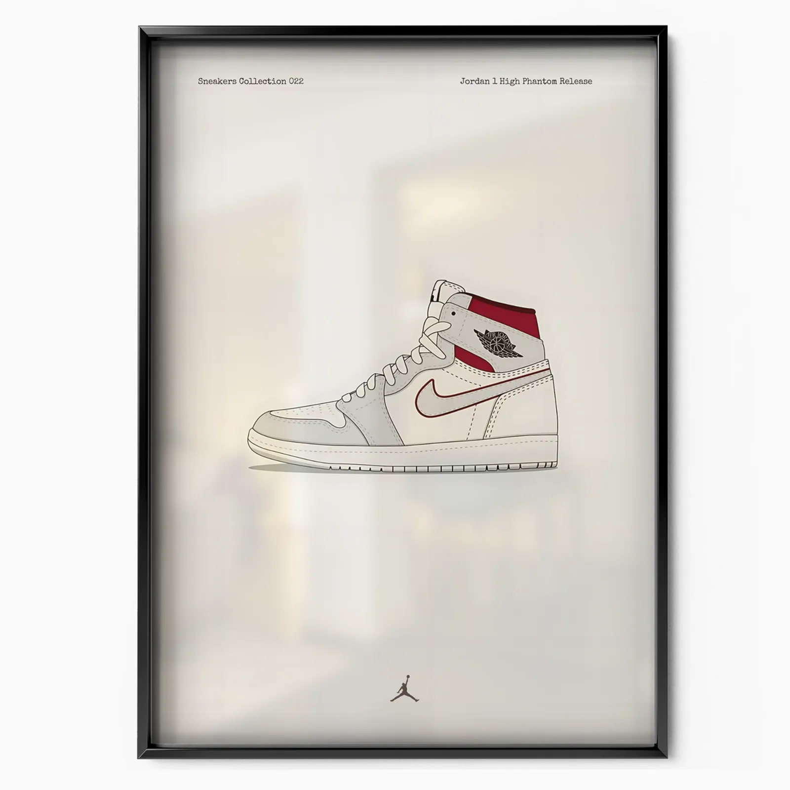 Jordan 1 High Phantom Release poster, museum grade matte print