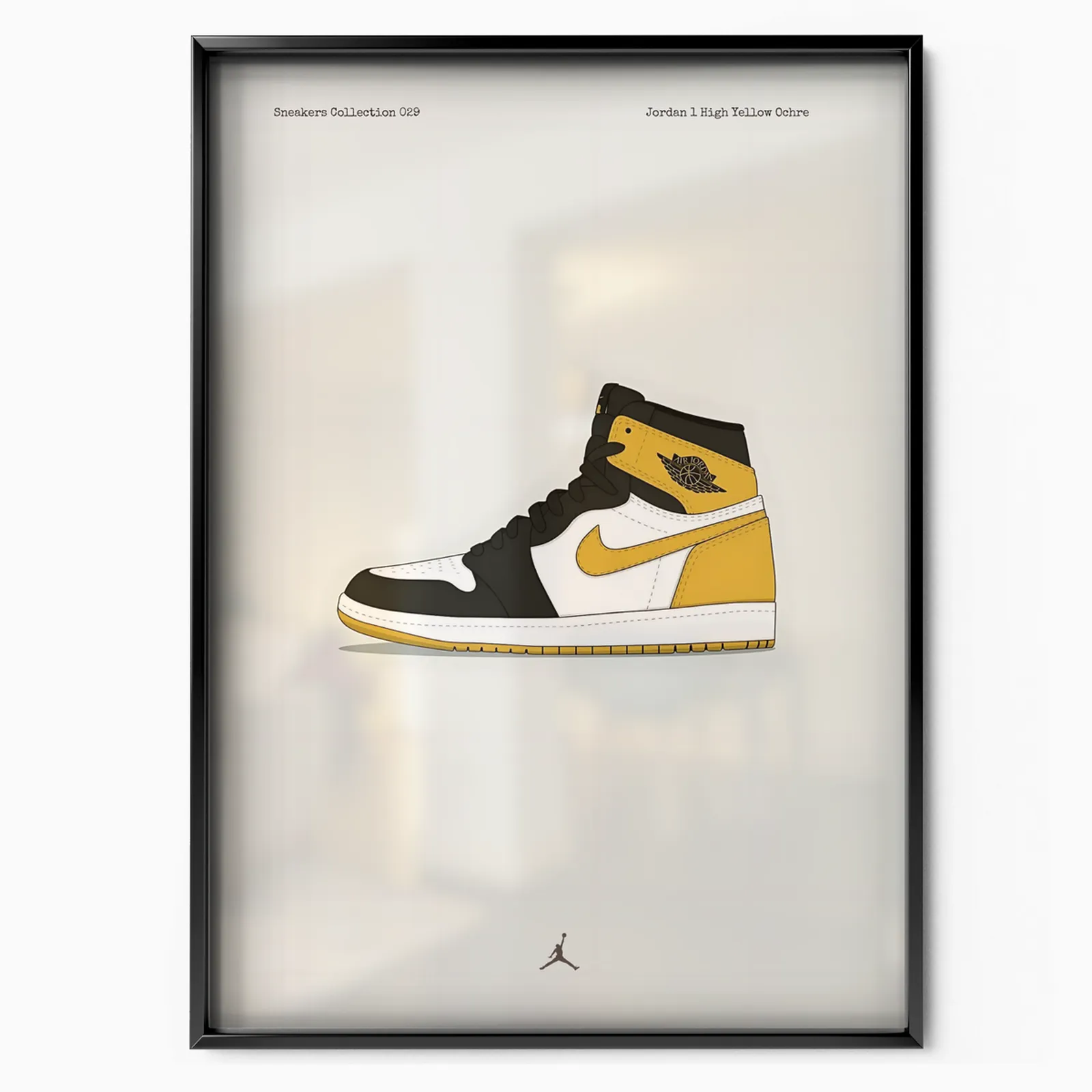 Jordan 1 High Yellow Ochre poster, museum grade matte print