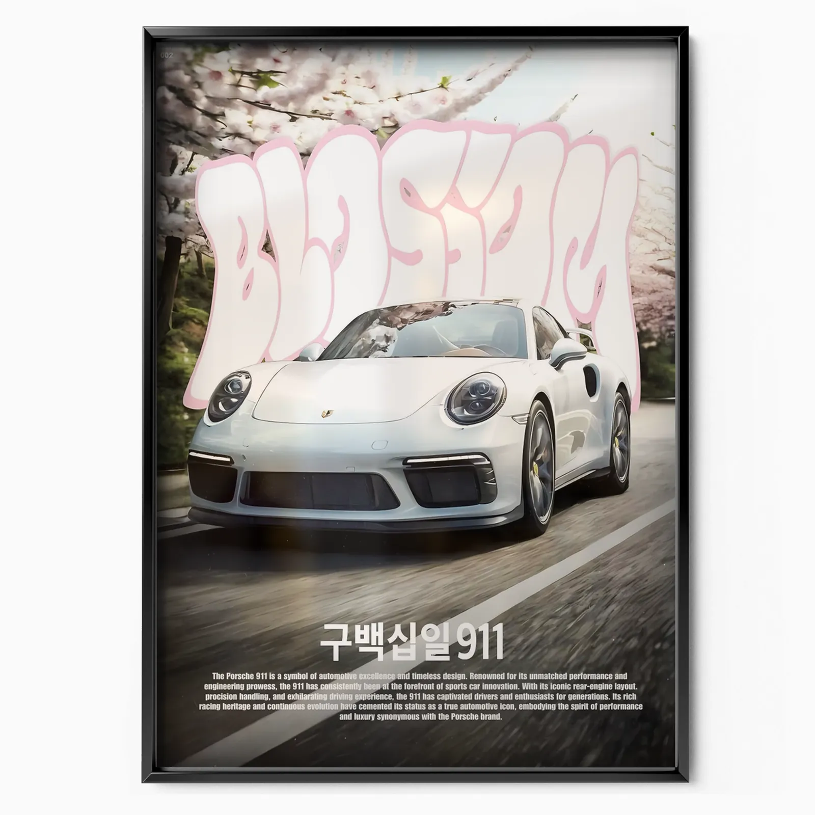 Porsche 911 Japan poster, museum grade matte print