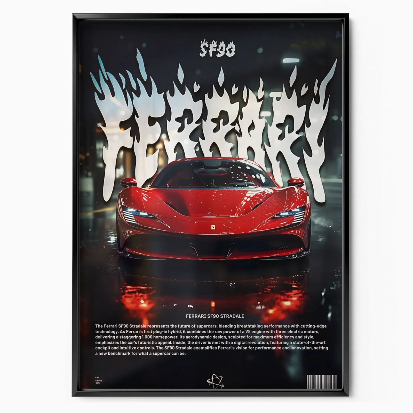 Ferrari SF90 STRADALE poster, museum grade matte print