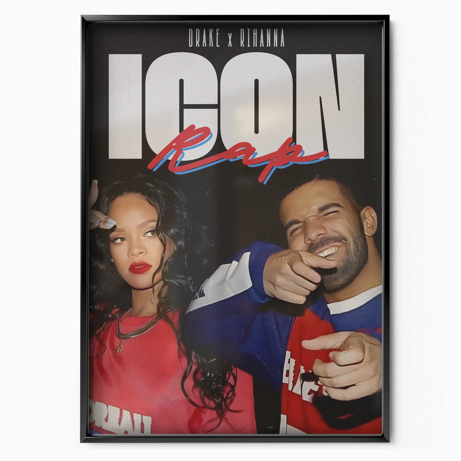ICON RAP DRAKE X RIHANNA poster, museum grade matte print