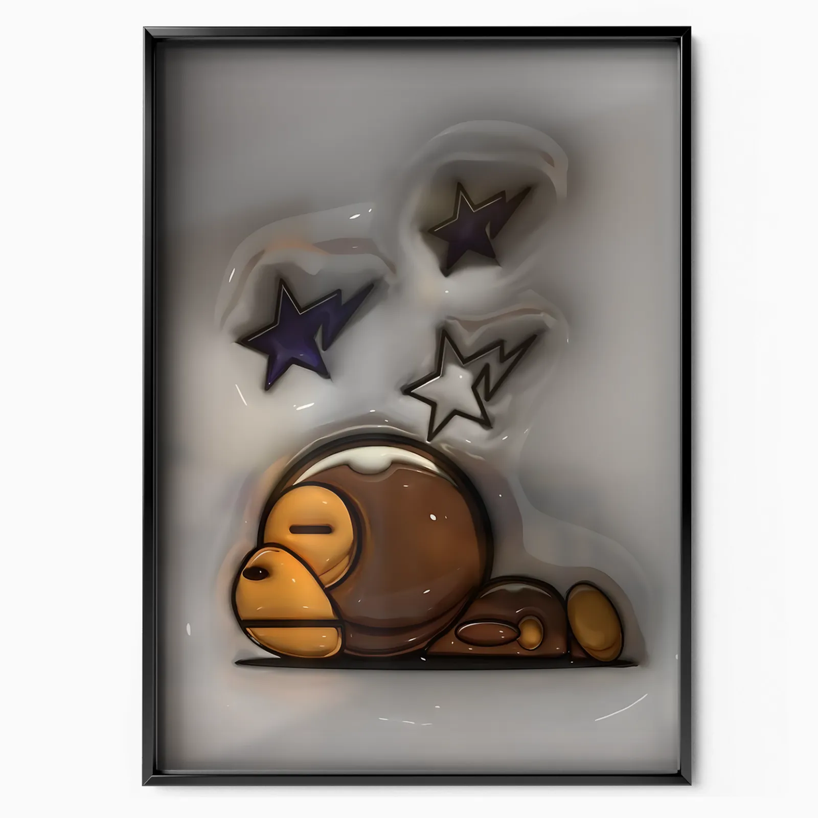 Monkey Slick poster, museum grade matte print