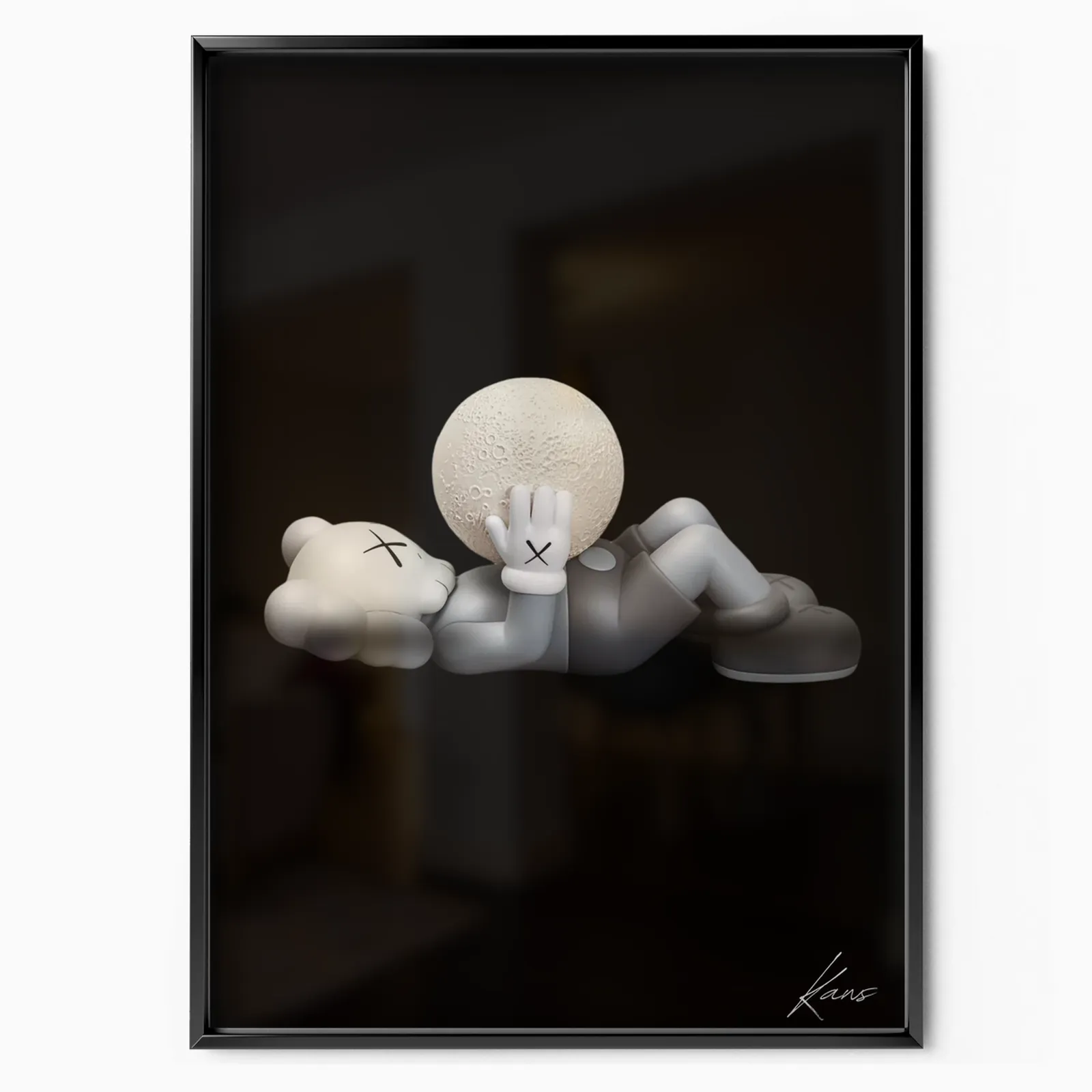 Moon Figure poster, museum grade matte print