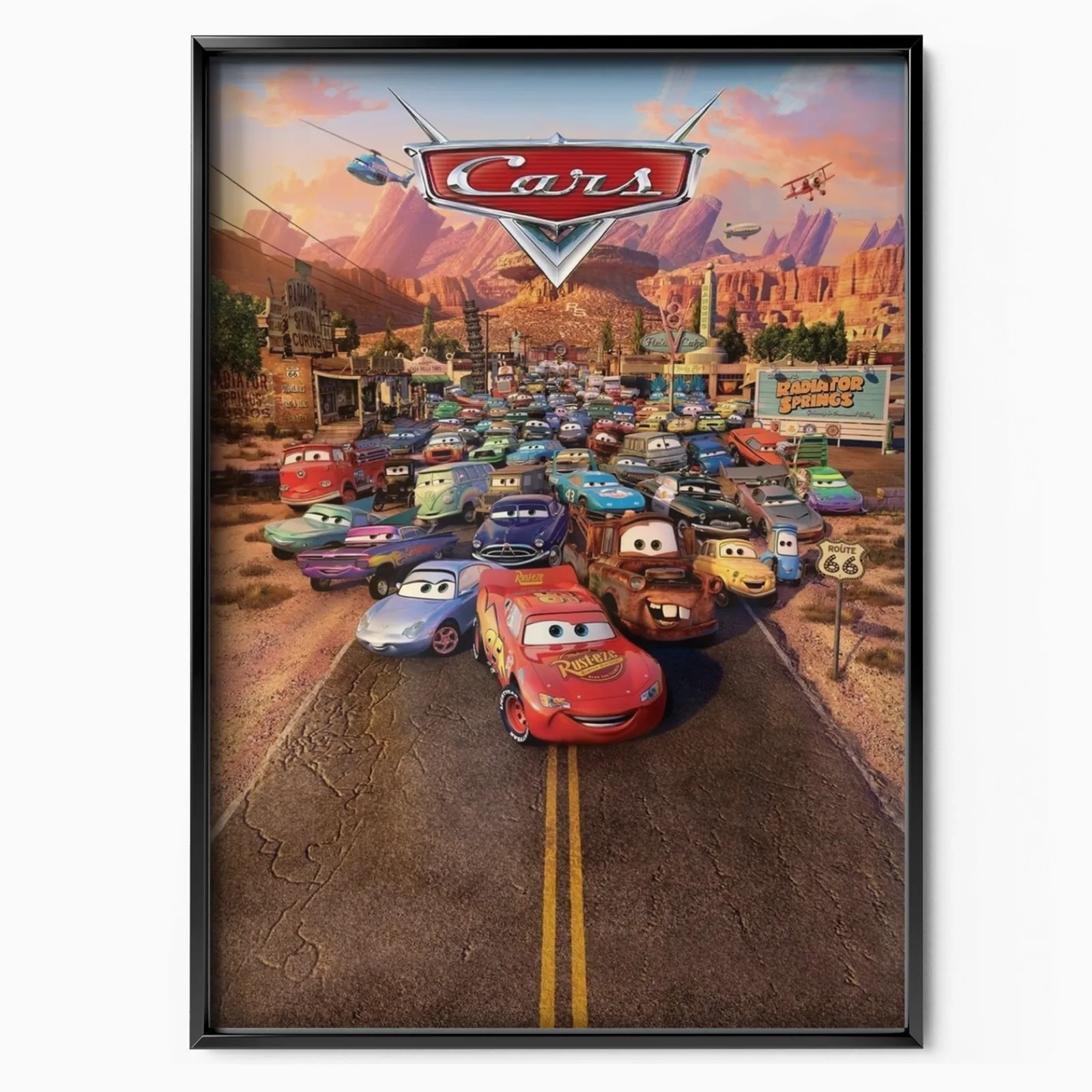 Cartoon Racers poster, museum grade matte print