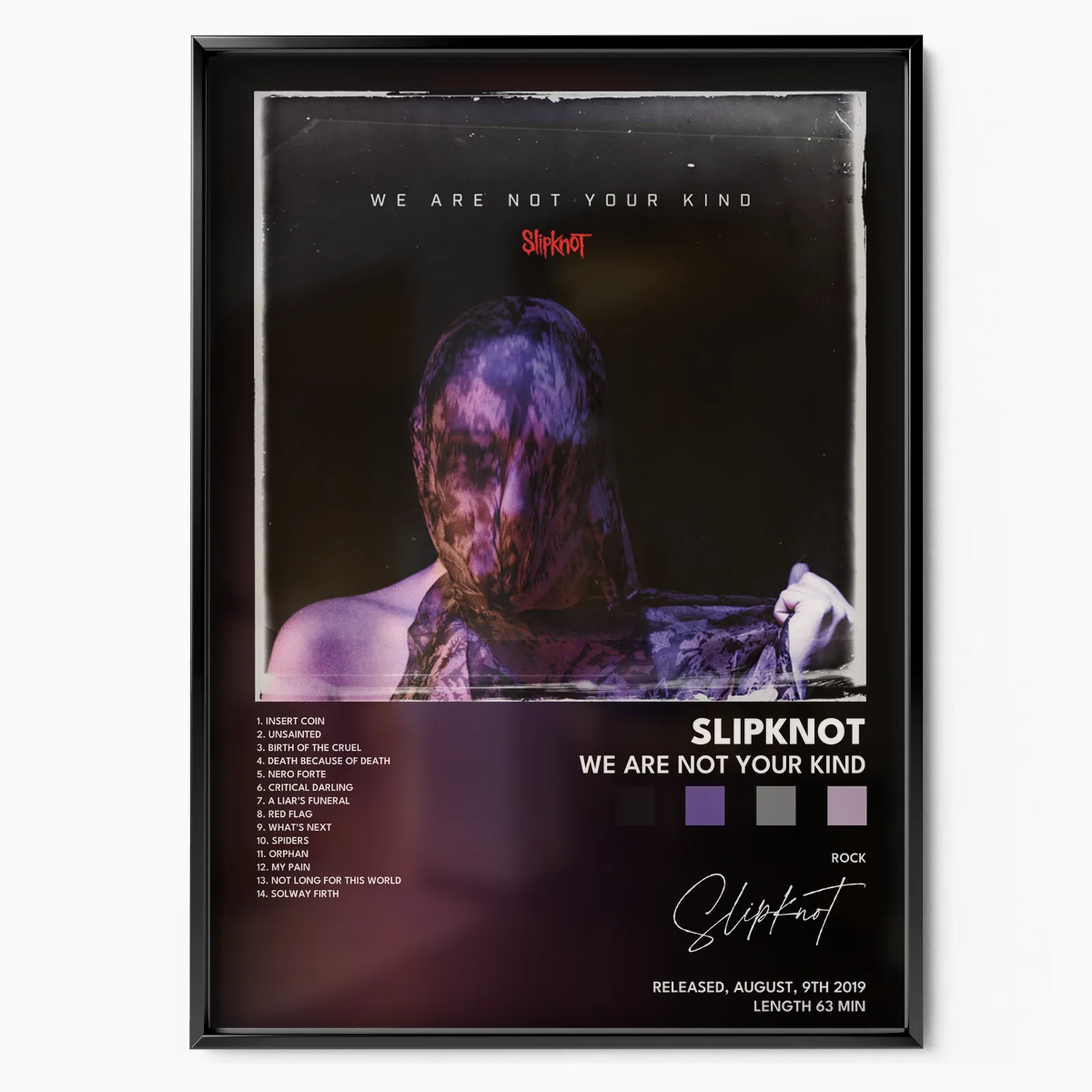 slipknot We Are Not Your Kind poster poster, museum grade matte print