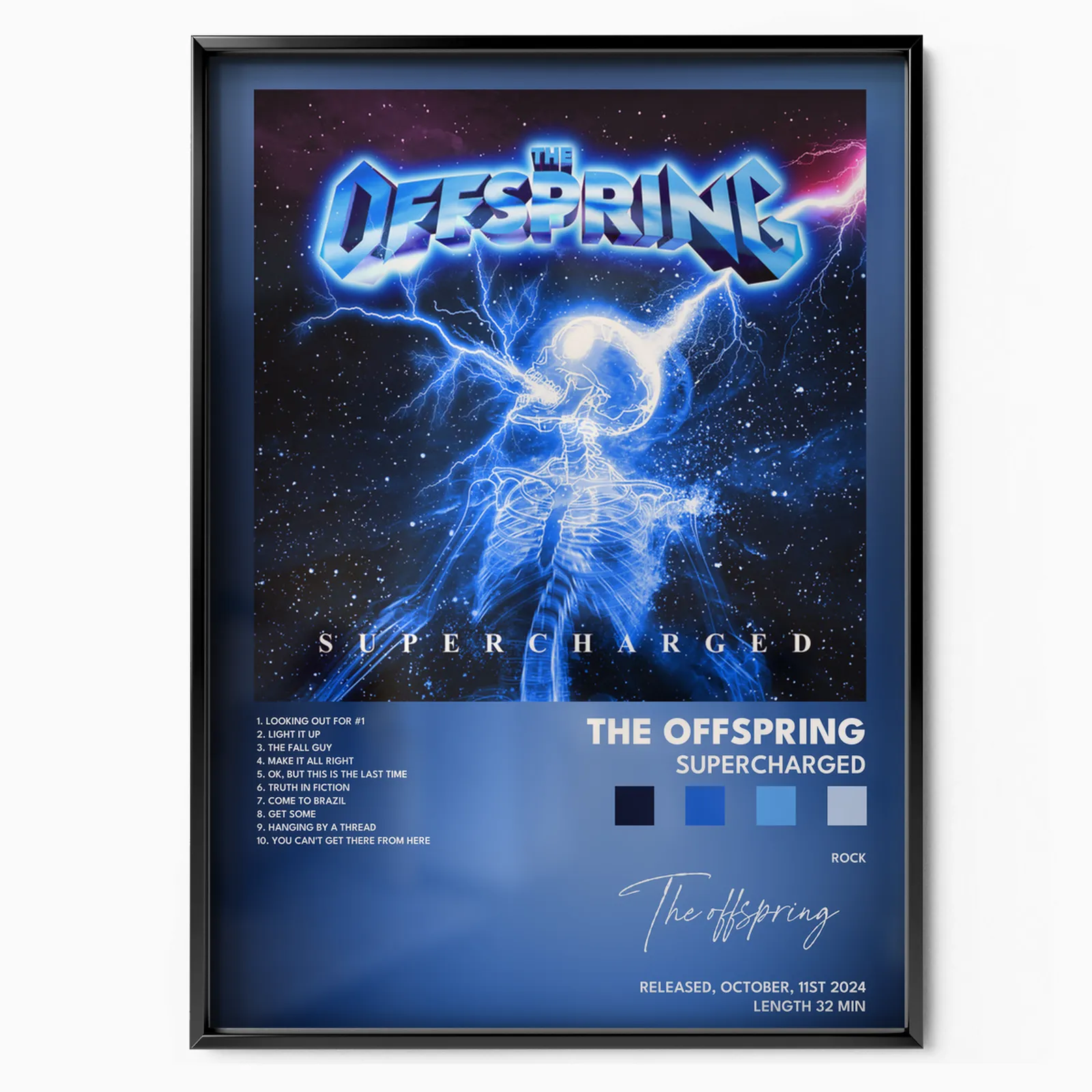 the offspring SUPERCHARGED poster poster, museum grade matte print