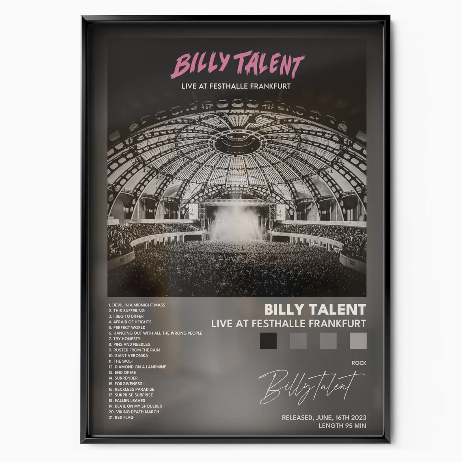 Live at Festhalle Frankfurt Album plakát, matný tisk v muzejní kvalitě