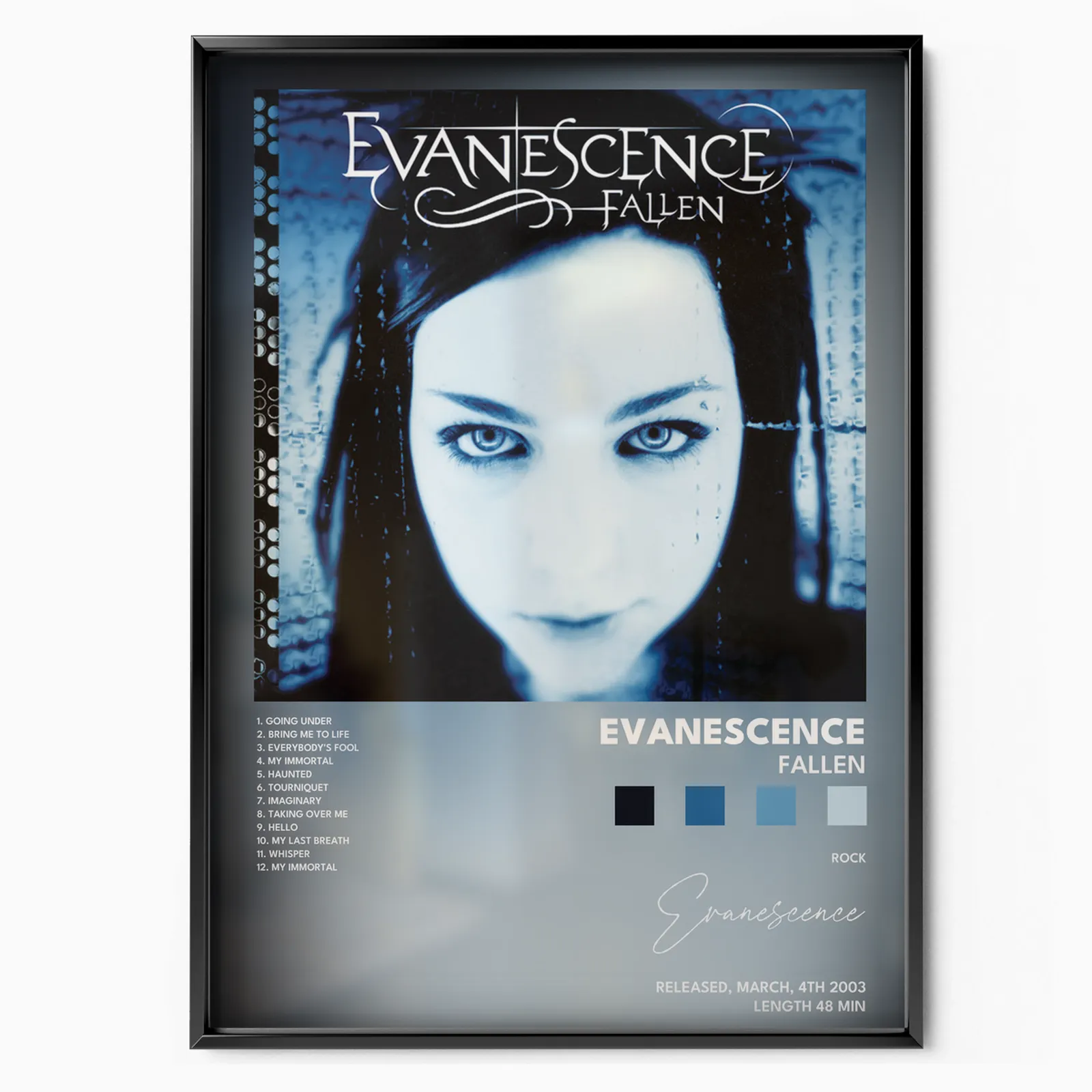 evanescence Fallen poster plakát, matný tisk v muzejní kvalitě
