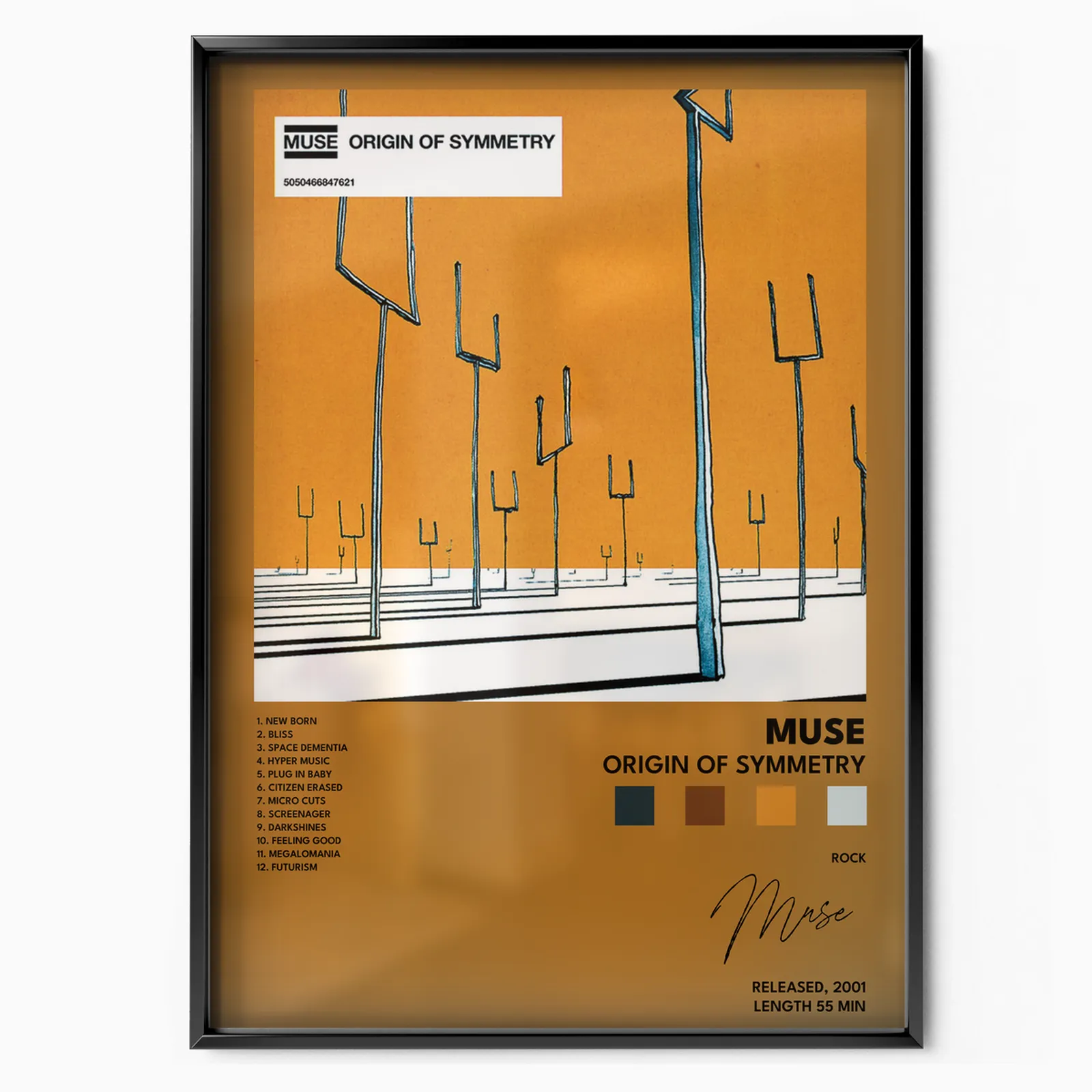 muse Origin of Symmetry poster poster, museum grade matte print