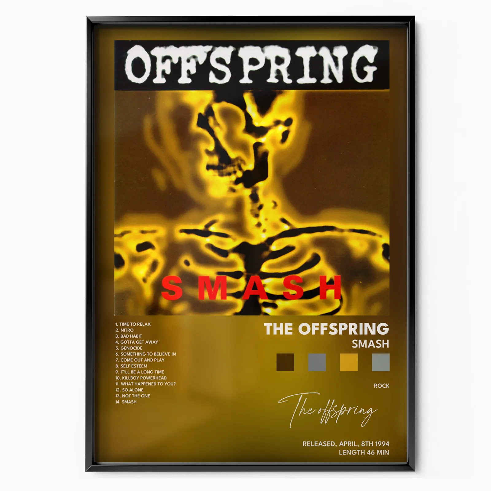 the offspring Smash poster poster, museum grade matte print