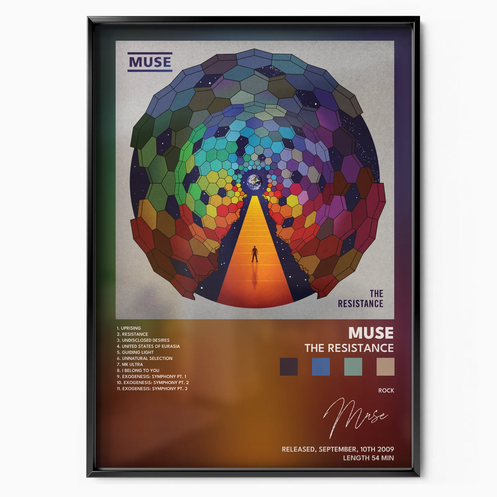 muse The Resistance poster poster, museum grade matte print