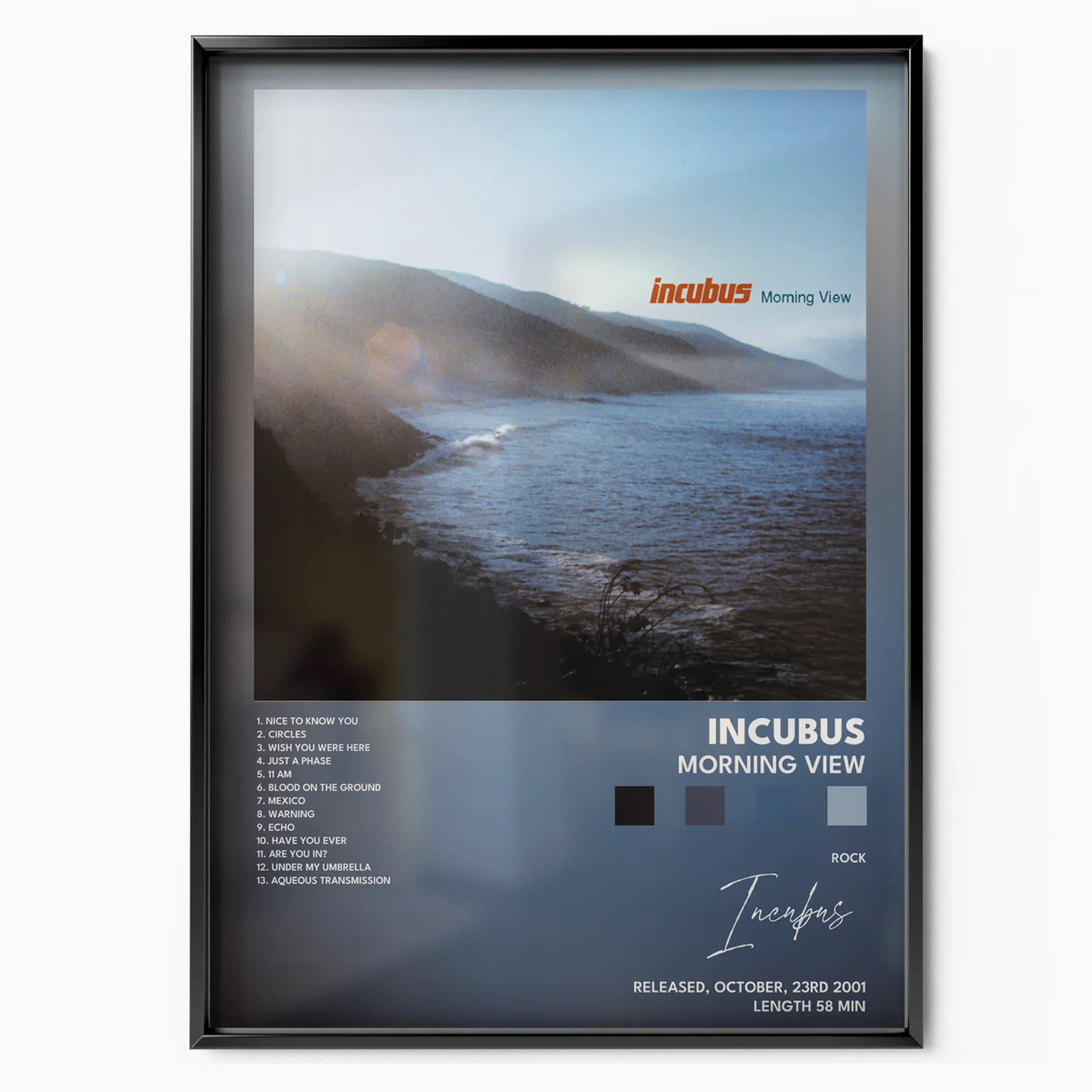 incubus Morning View poster plakát, matný tisk v muzejní kvalitě