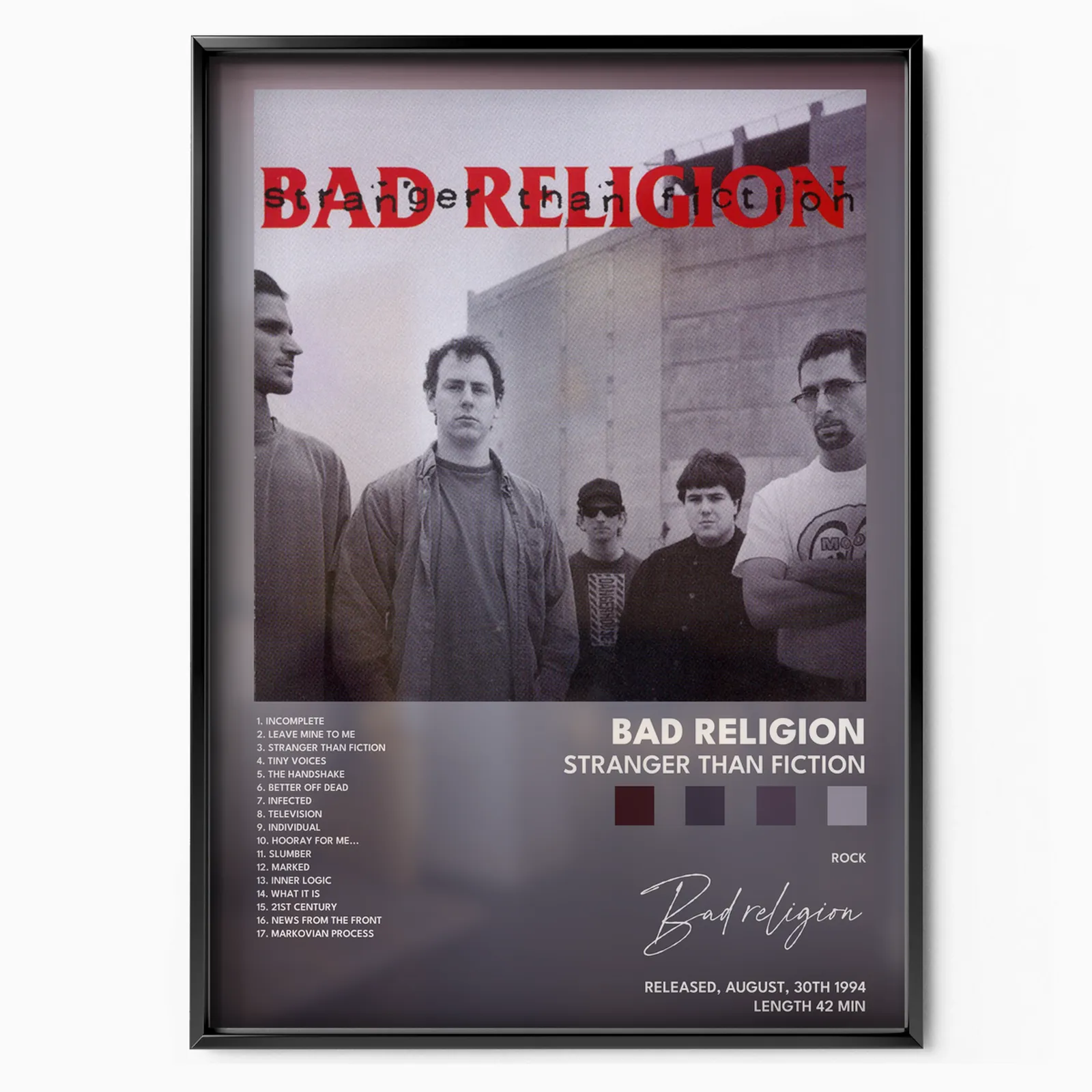 Stranger Than Fiction Album poster, museum grade matte print