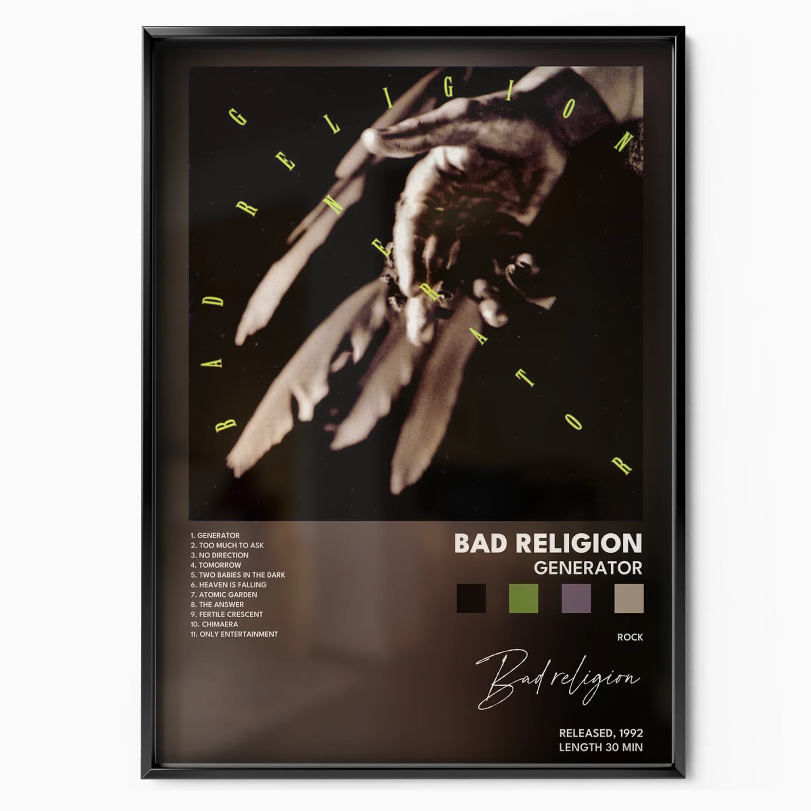 Generator Album poster, museum grade matte print