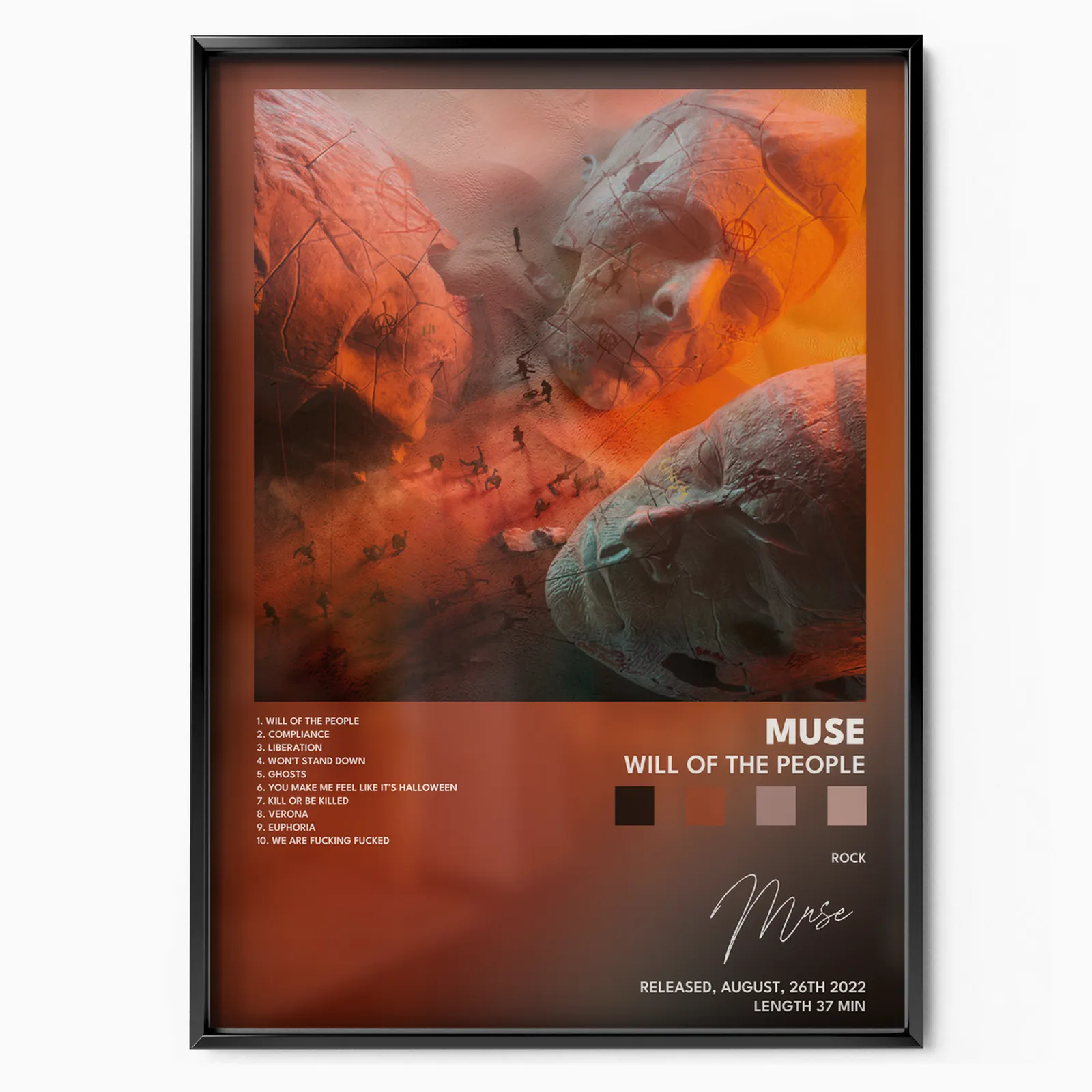 muse Will Of The People poster poster, museum grade matte print