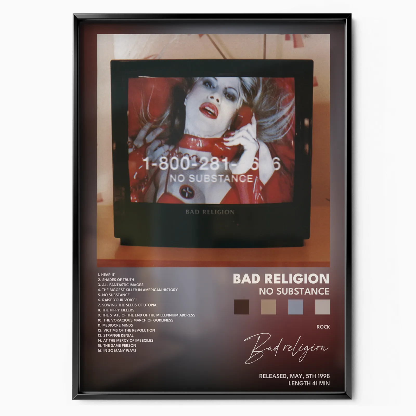No Substance Album poster, museum grade matte print