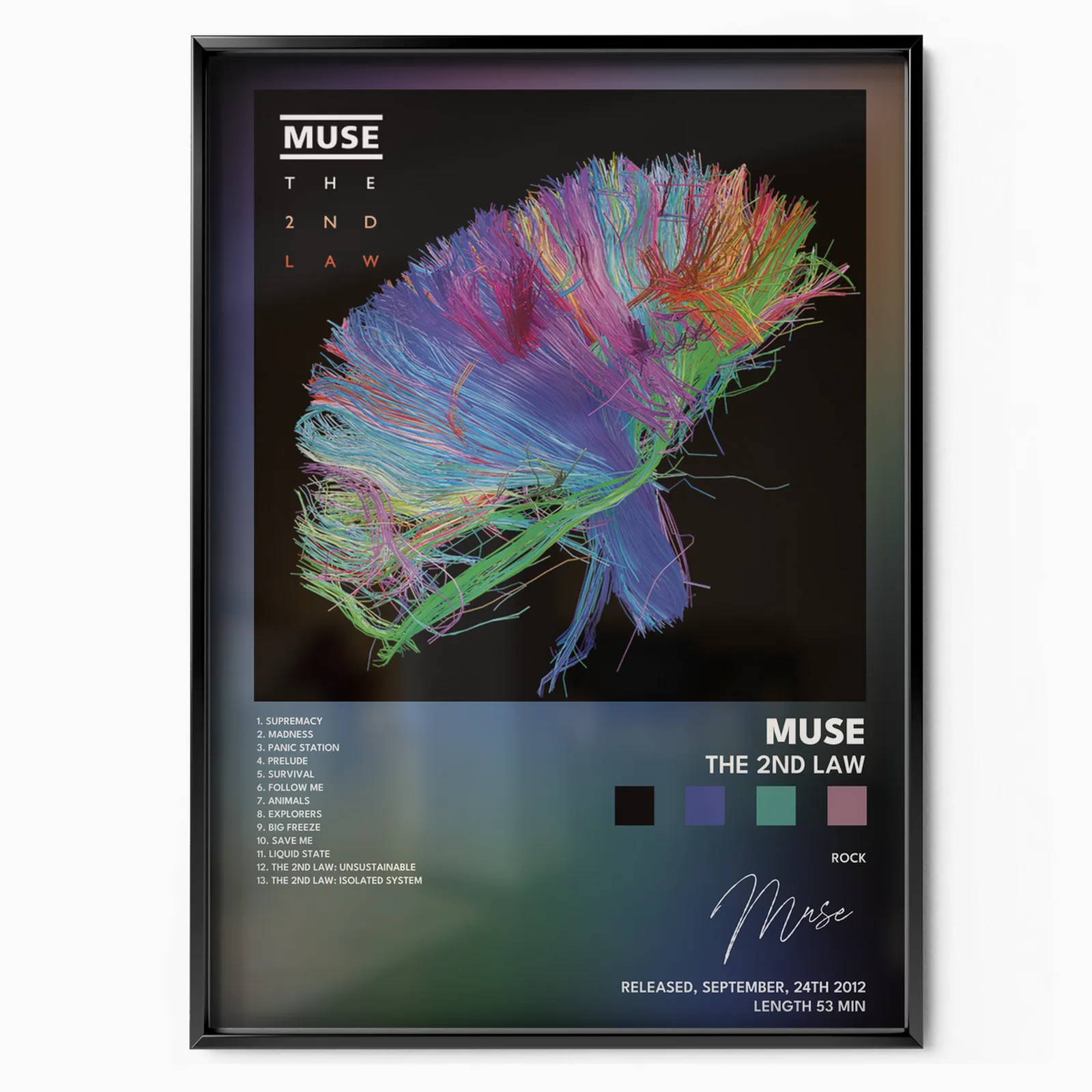 muse The 2nd Law poster poster, museum grade matte print