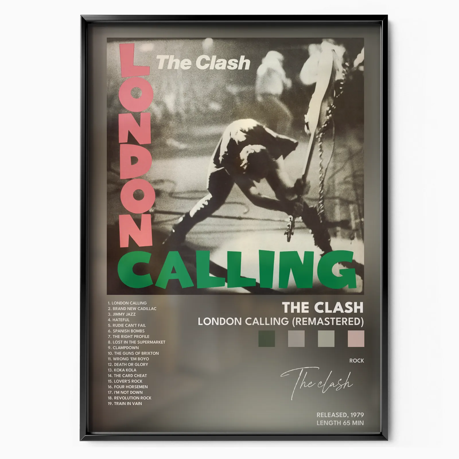 the clash London Calling Remastered poster plakát, matný tisk v muzejní kvalitě