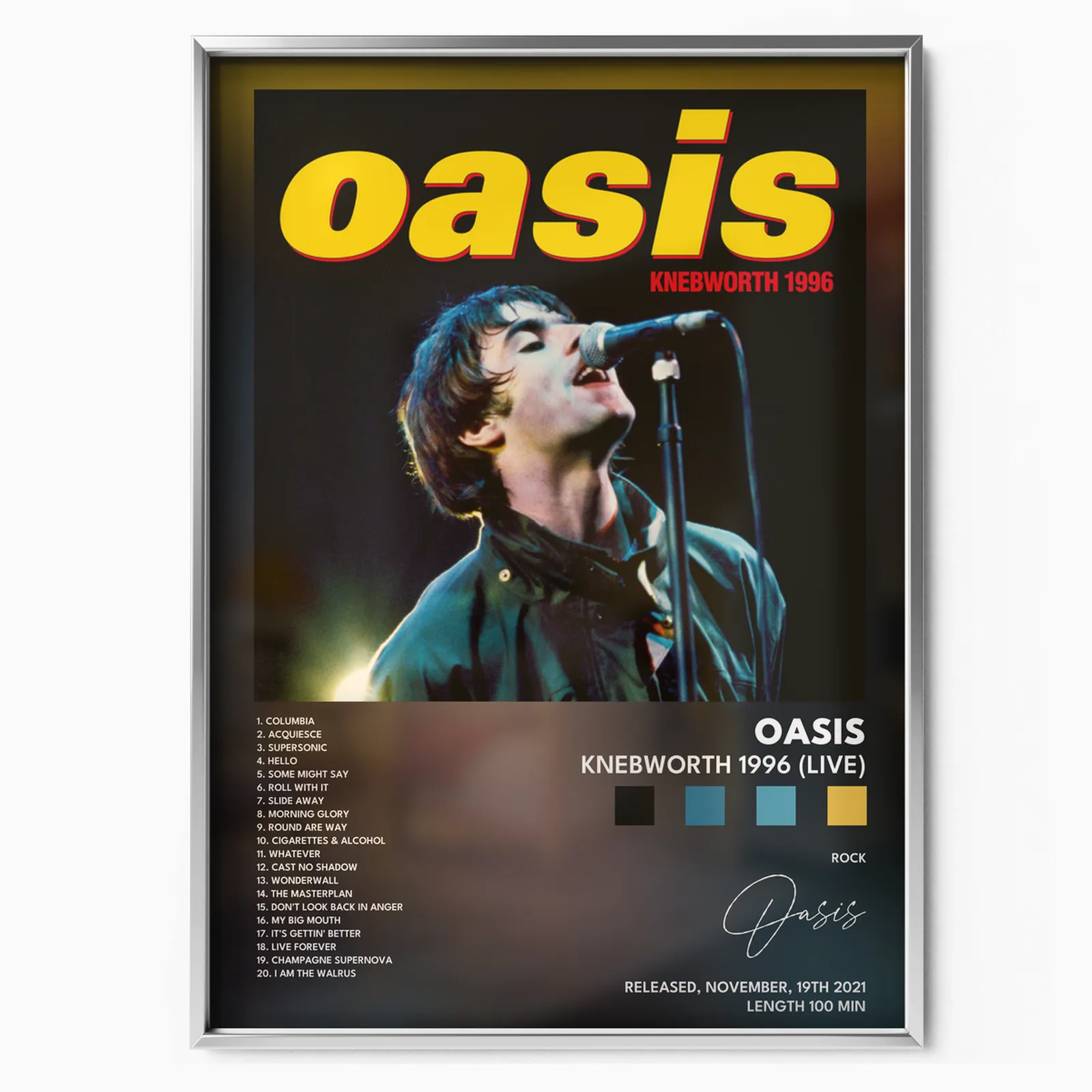 Oasis Knebworth 1996 Live Poster | Posters Base
