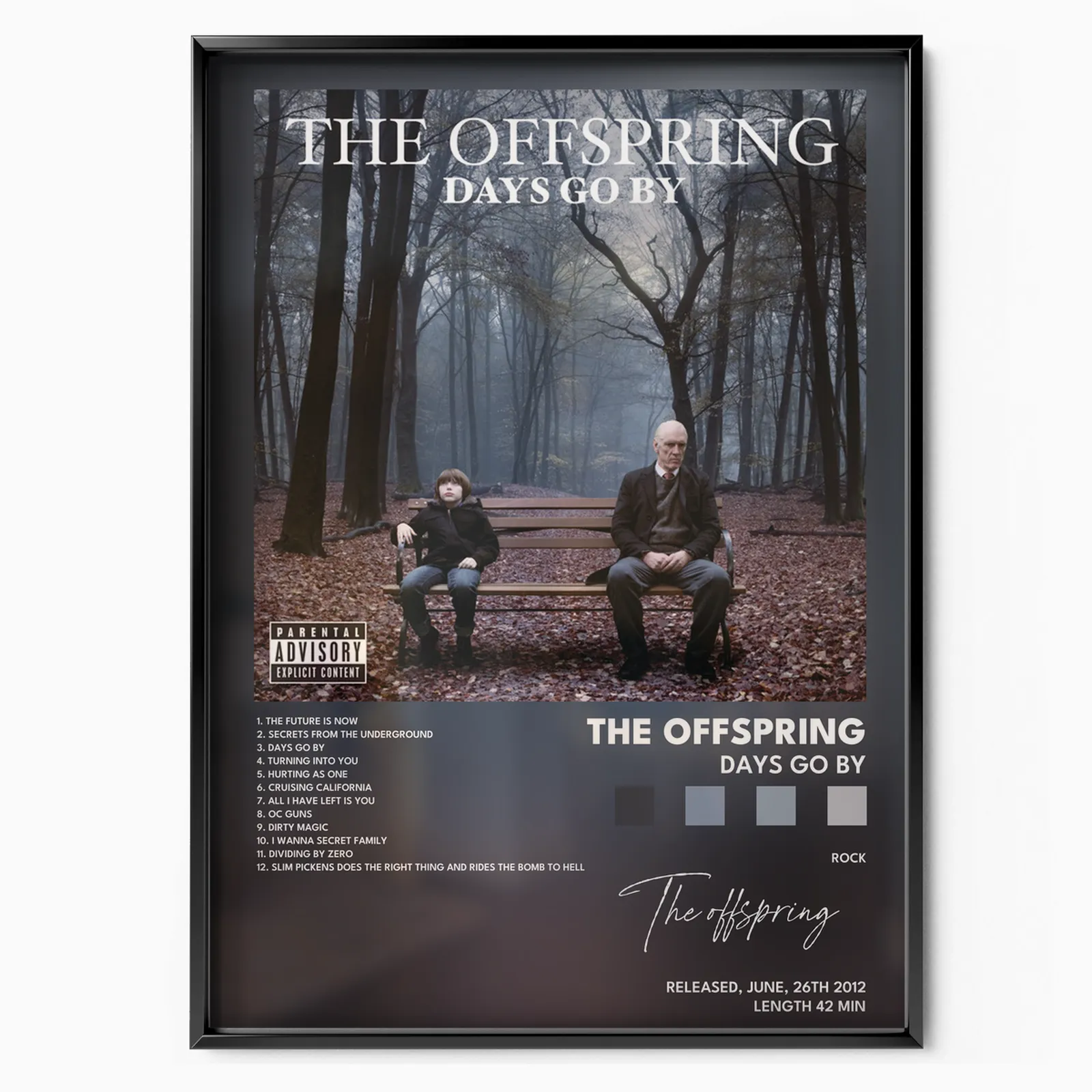 the offspring Days Go By poster poster, museum grade matte print