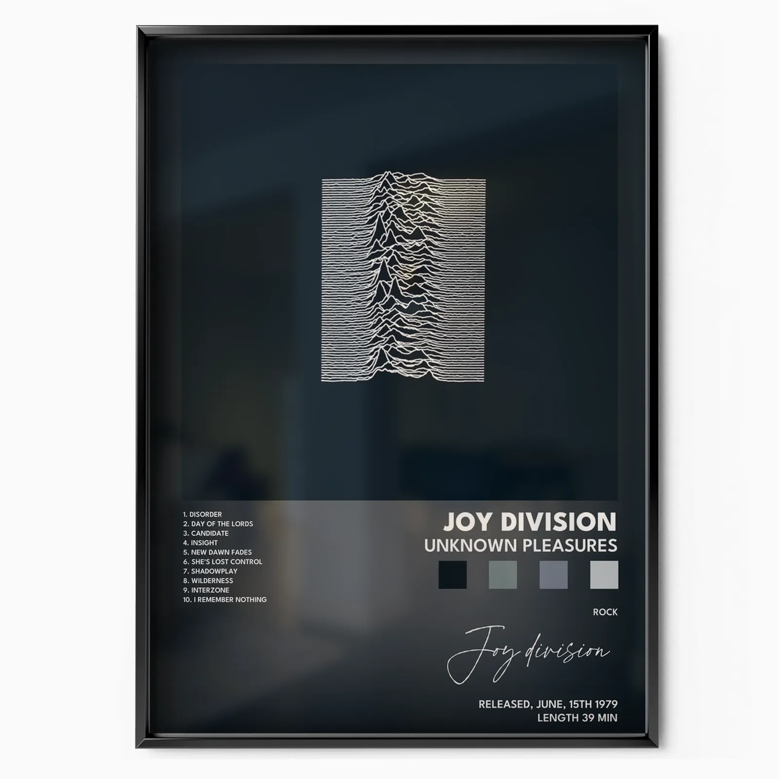 joy division Unknown Pleasures poster plakát, matný tisk v muzejní kvalitě