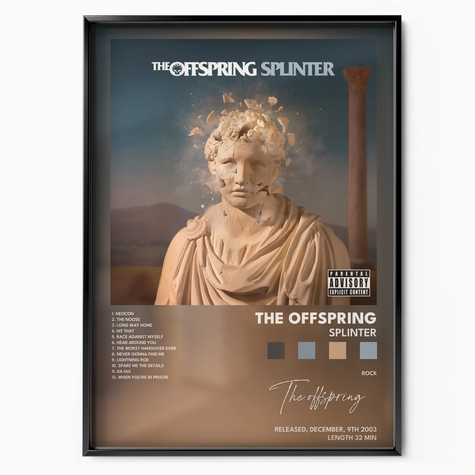 the offspring Splinter poster poster, museum grade matte print