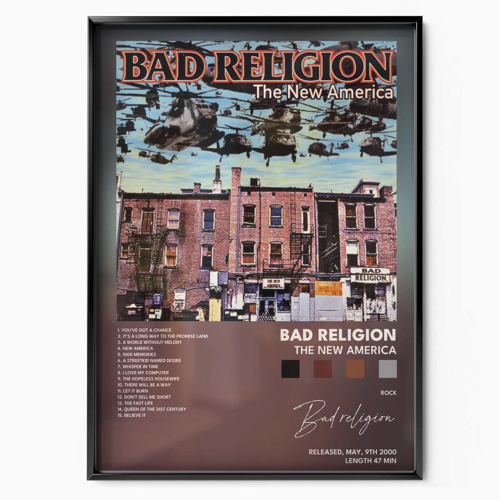 The New America Album poster, museum grade matte print