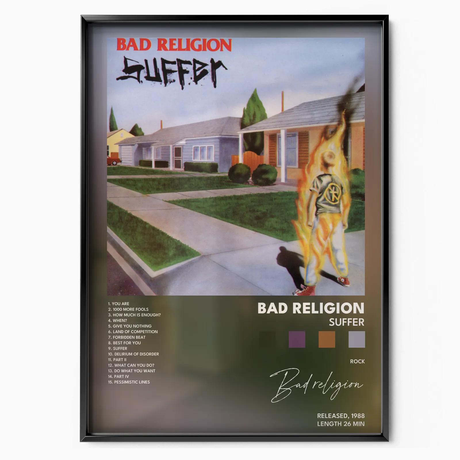 Suffer Album poster, museum grade matte print