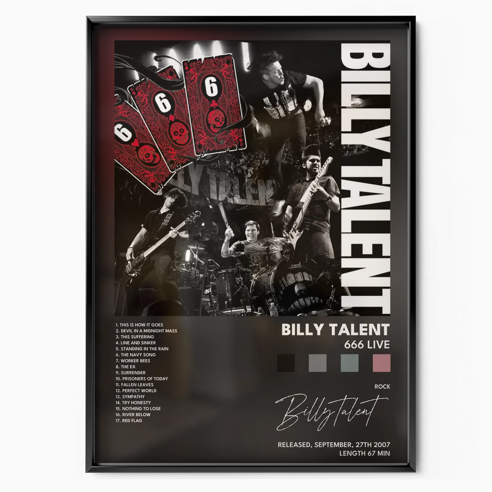 666 (Live) Album plakát, matný tisk v muzejní kvalitě