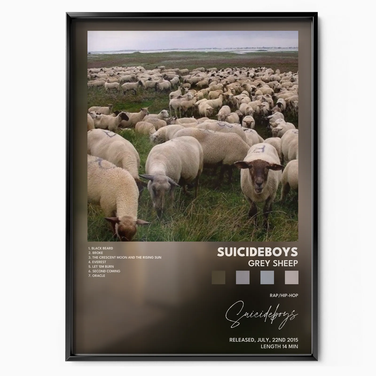 suicideboys Grey Sheep poster poster, museum grade matte print