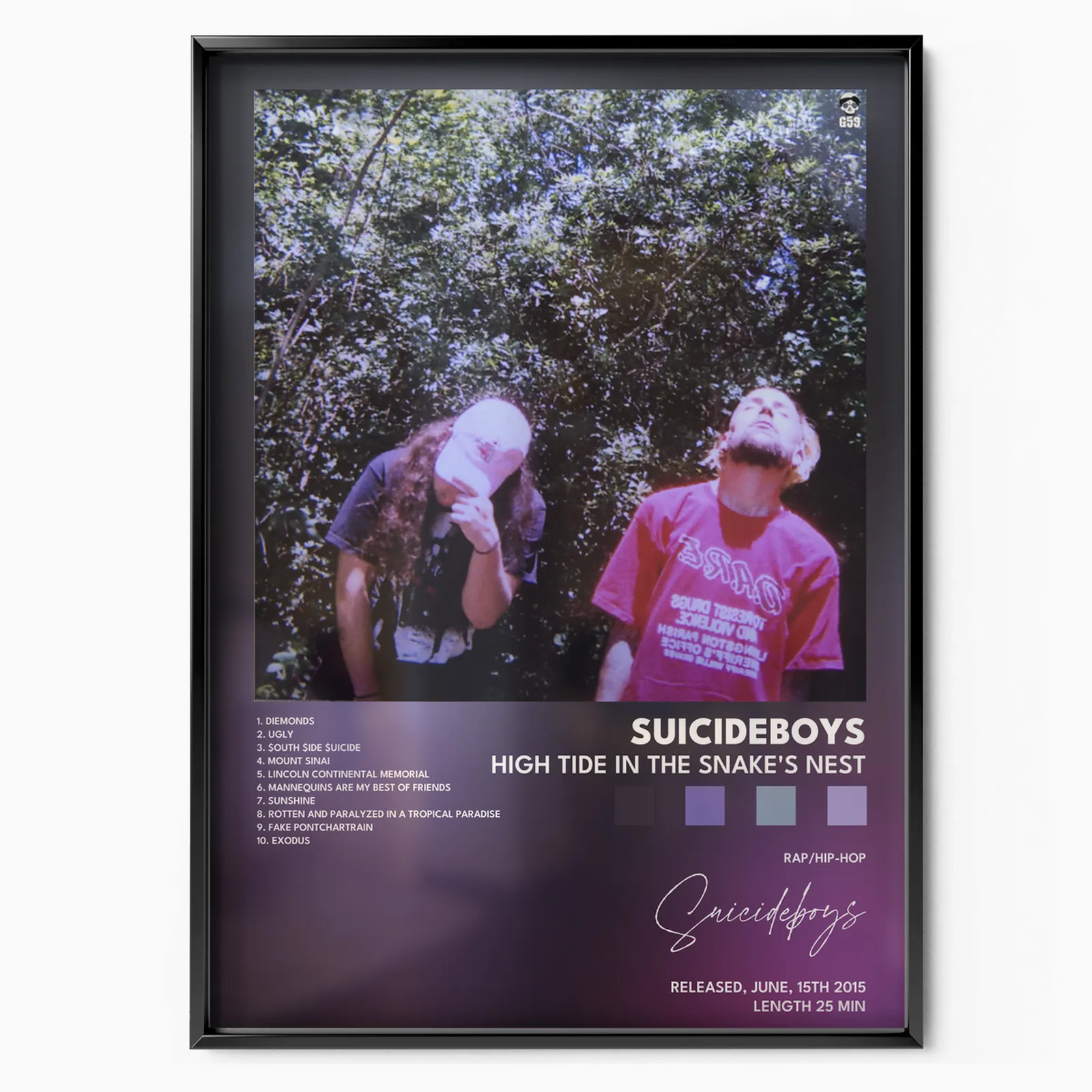 suicideboys High Tide in the Snakes Nest poster poster, museum grade matte print